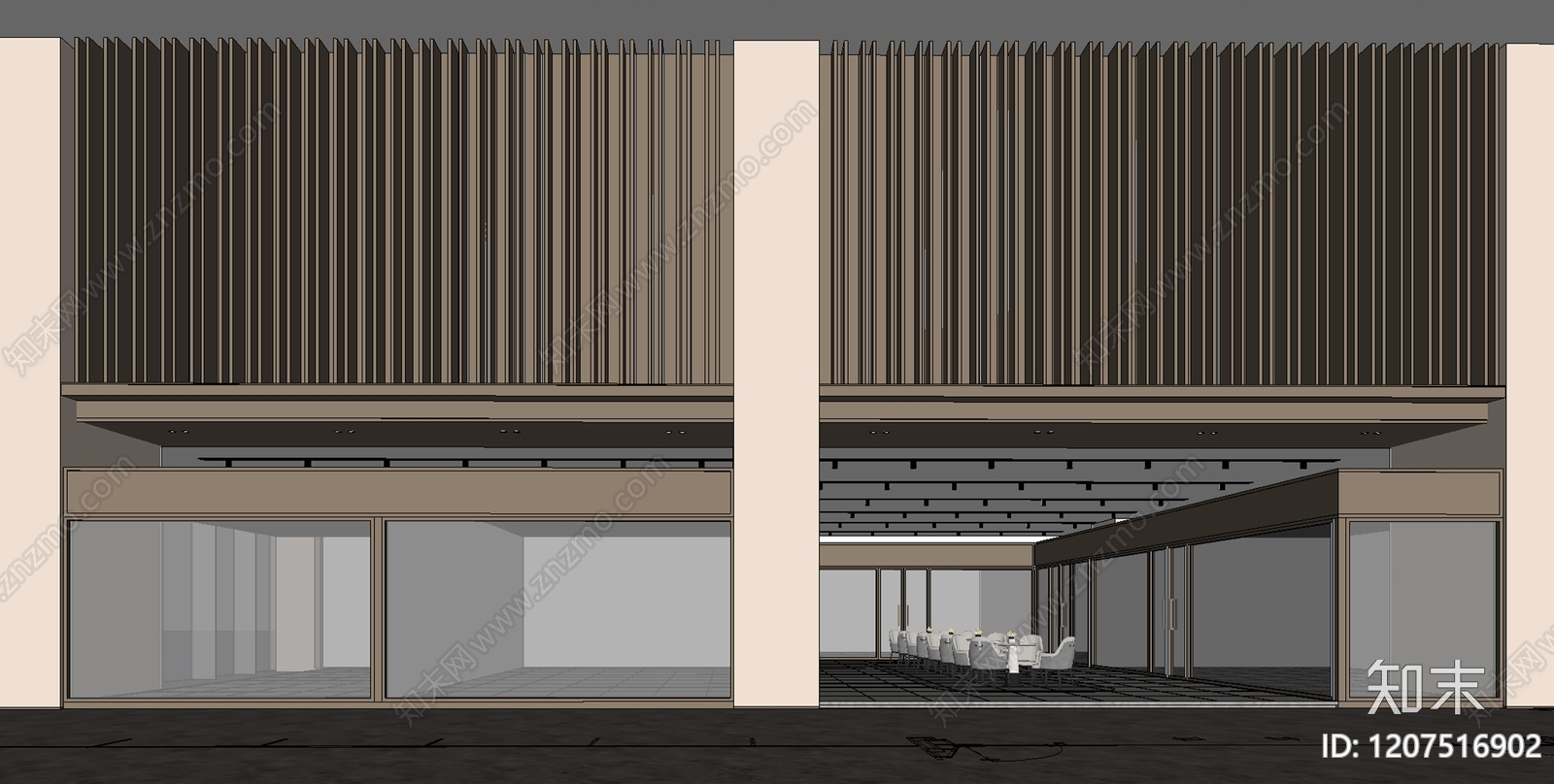 现代会展中心SU模型下载【ID:1207516902】