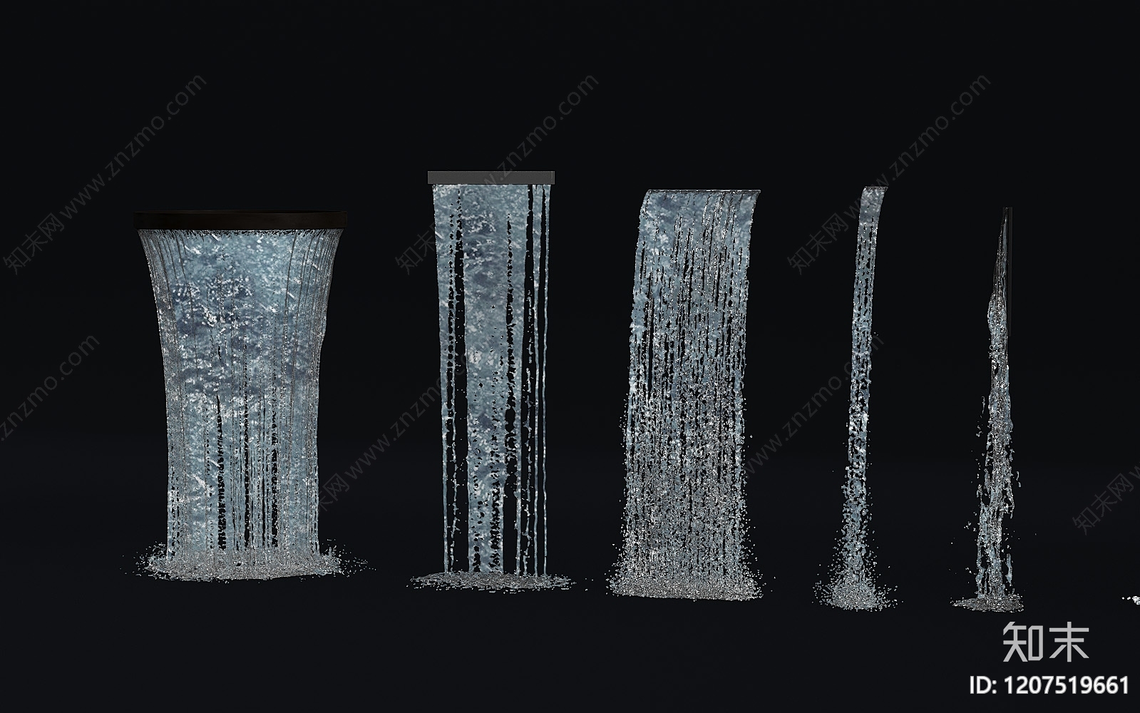 现代喷泉3D模型下载【ID:1207519661】