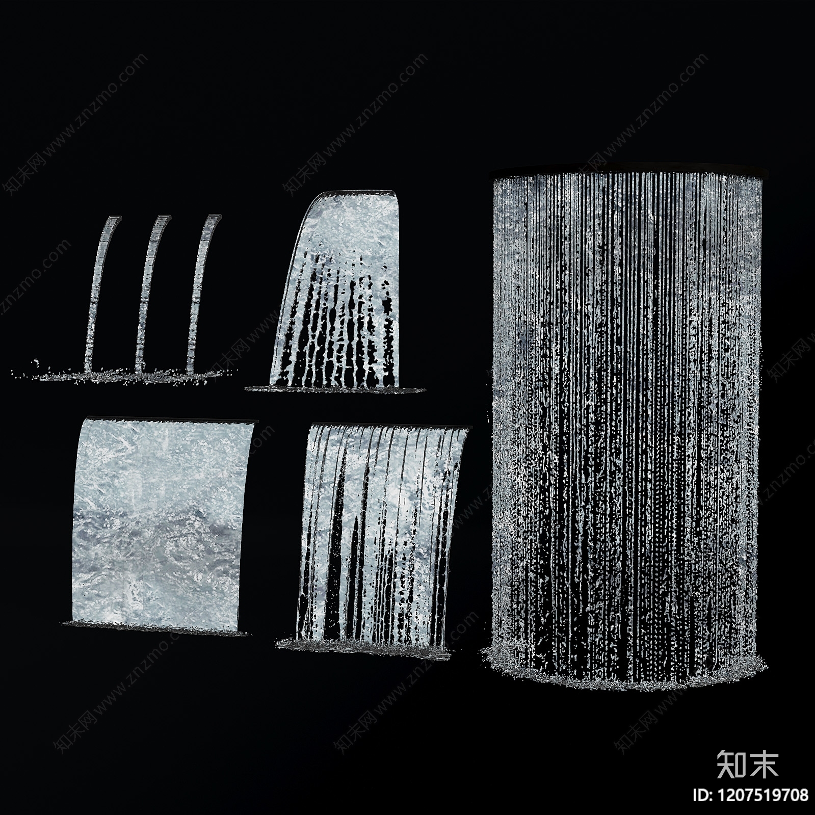 现代喷泉3D模型下载【ID:1207519708】