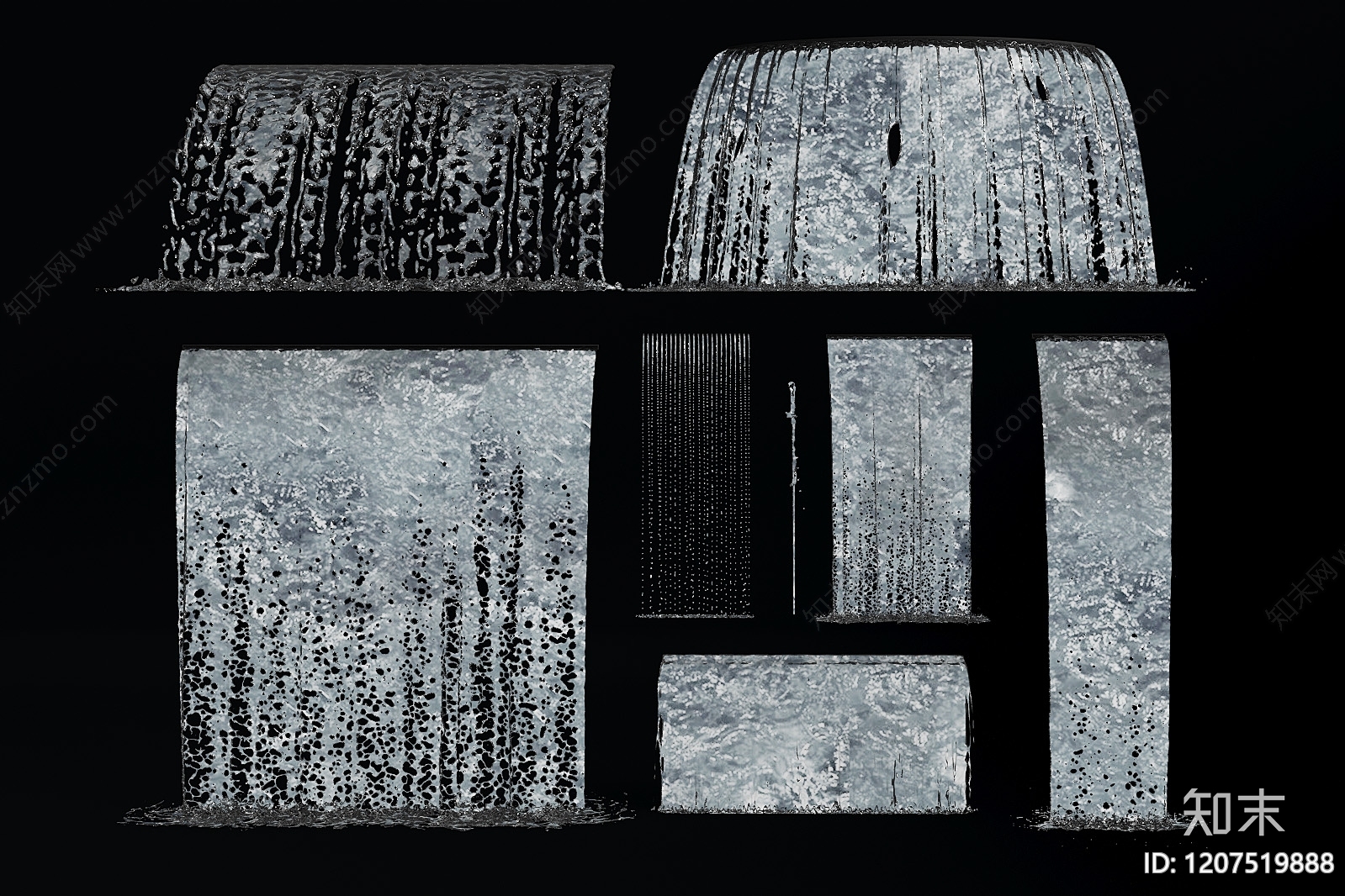 现代喷泉3D模型下载【ID:1207519888】