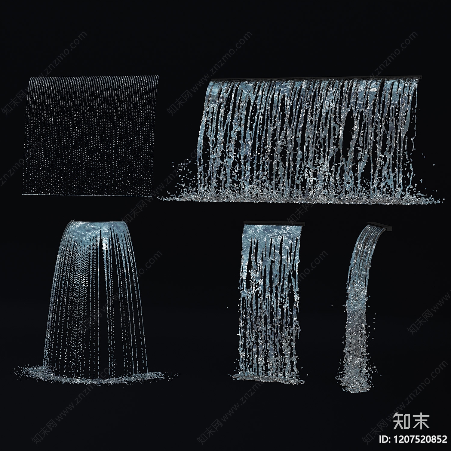 现代喷泉SU模型下载【ID:1207520852】
