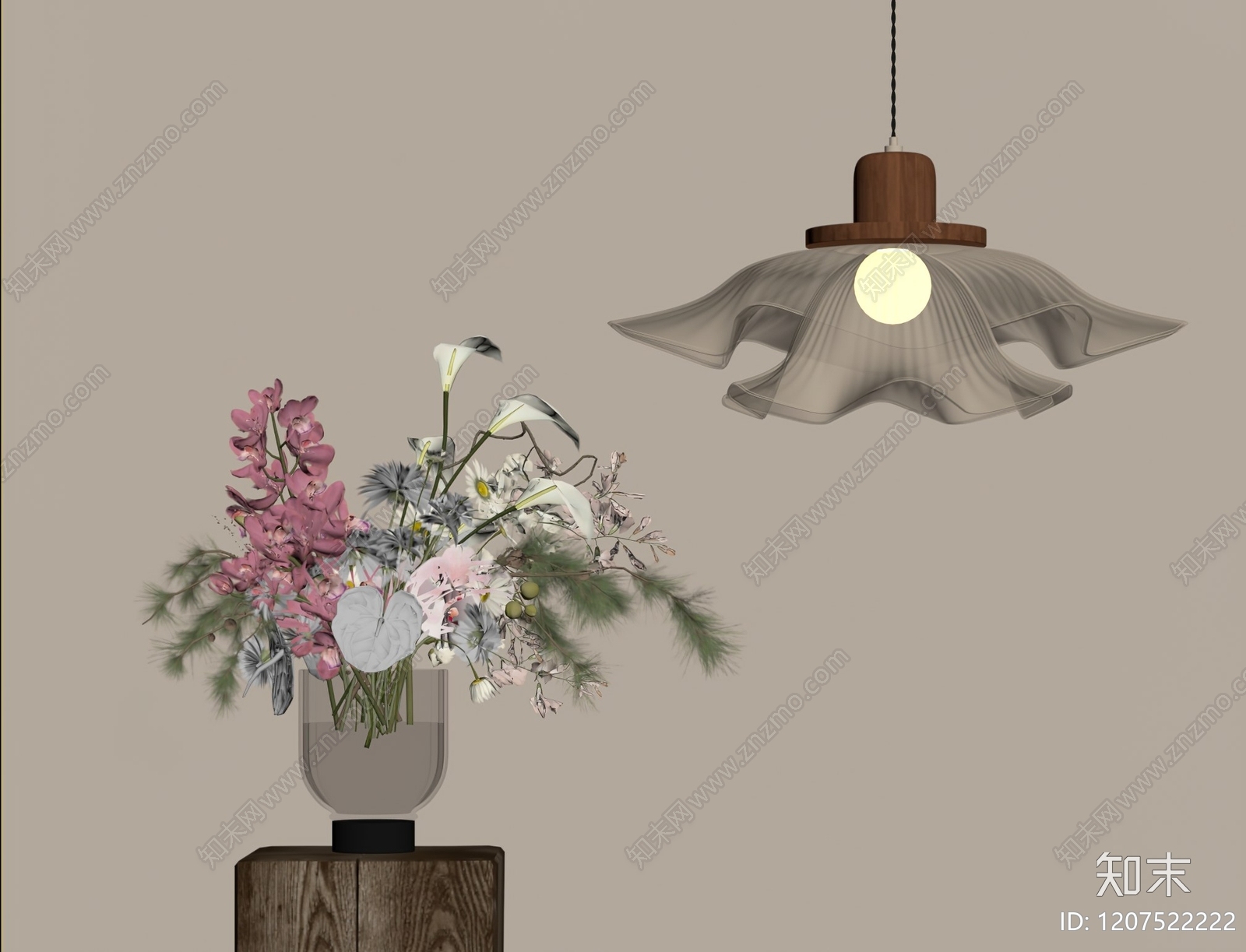现代花艺SU模型下载【ID:1207522222】