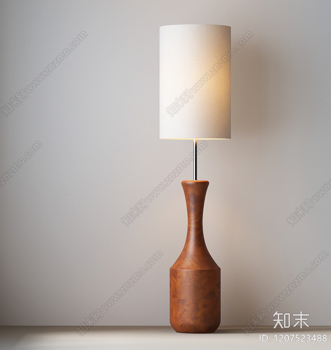 现代中古落地灯3D模型下载【ID:1207523488】
