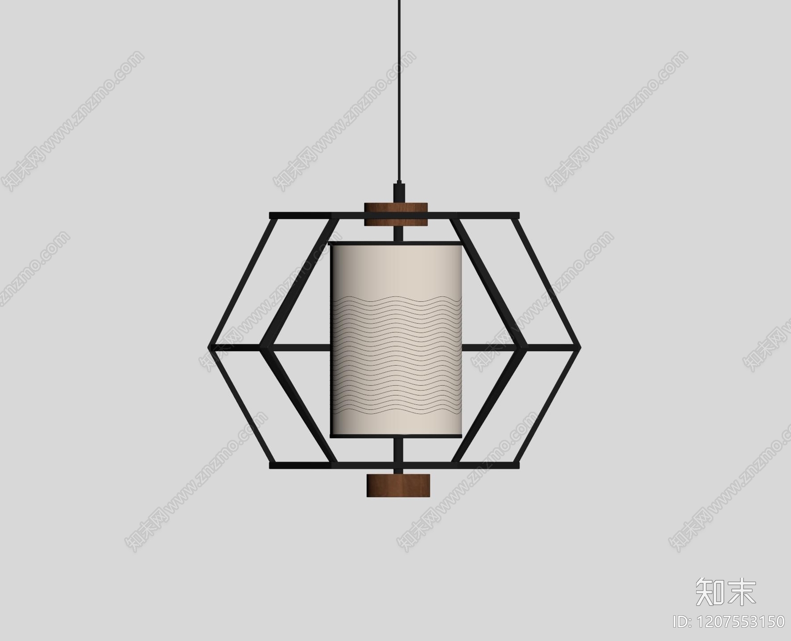 中古新中式吊灯SU模型下载【ID:1207553150】