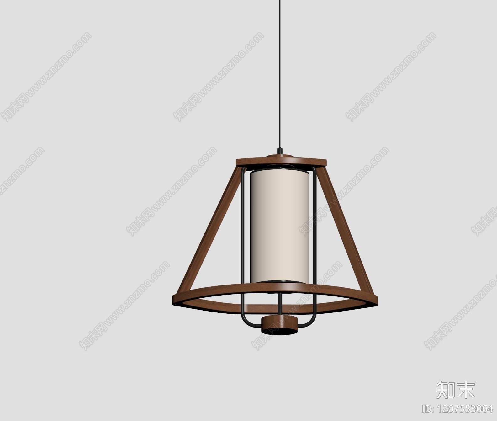 中古新中式吊灯SU模型下载【ID:1207553064】