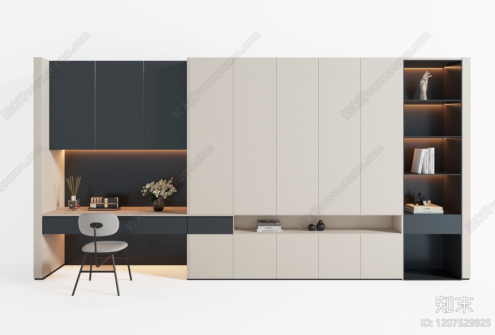 现代意式衣柜3D模型下载【ID:1207529925】