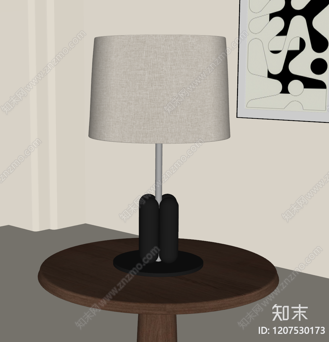 现代意式台灯SU模型下载【ID:1207530173】