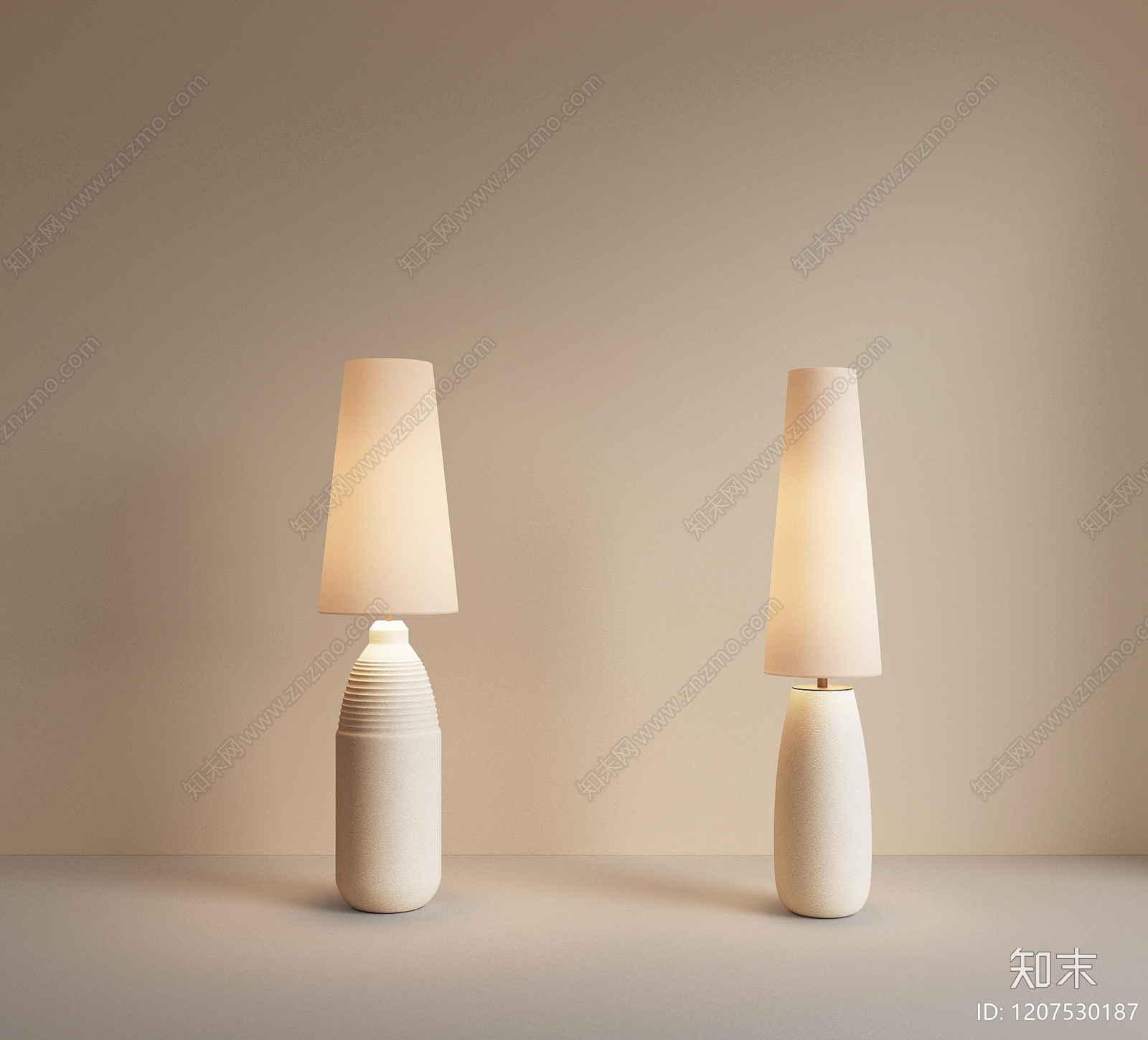 侘寂中古落地灯SU模型下载【ID:1207530187】