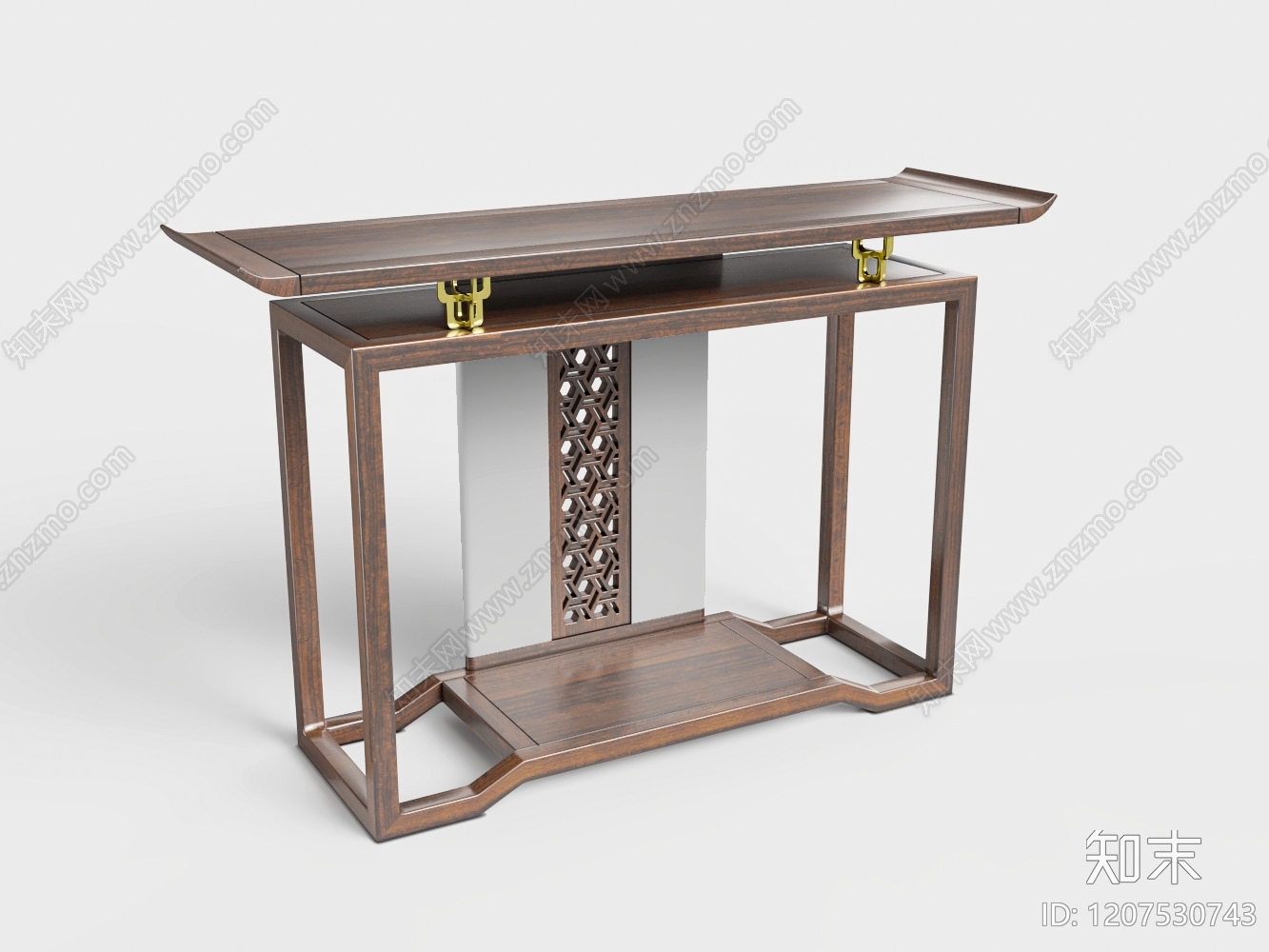 新中式中式玄关柜3D模型下载【ID:1207530743】