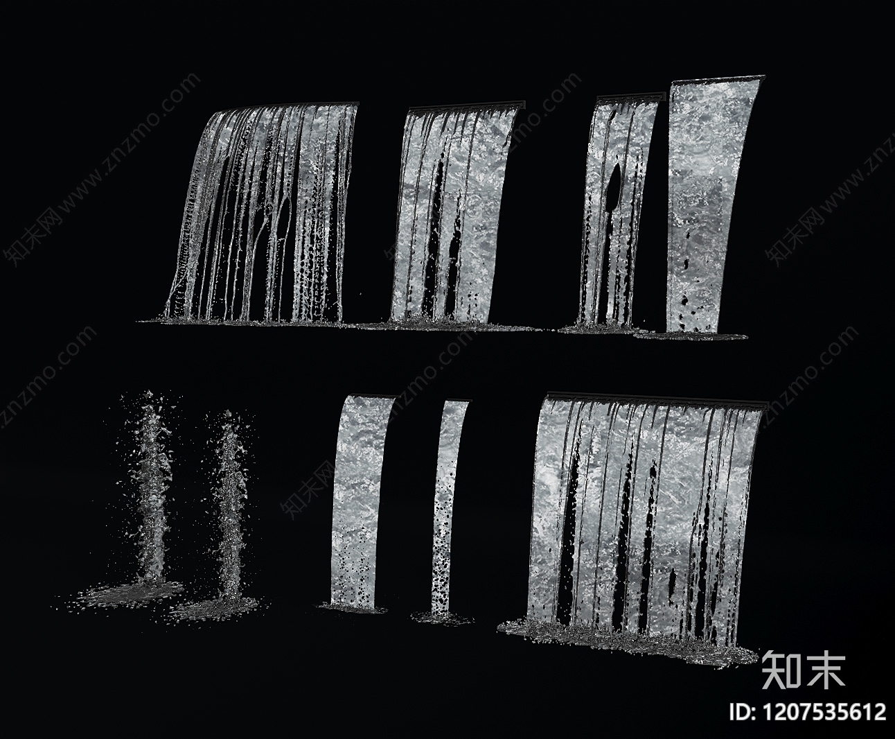 现代喷泉3D模型下载【ID:1207535612】