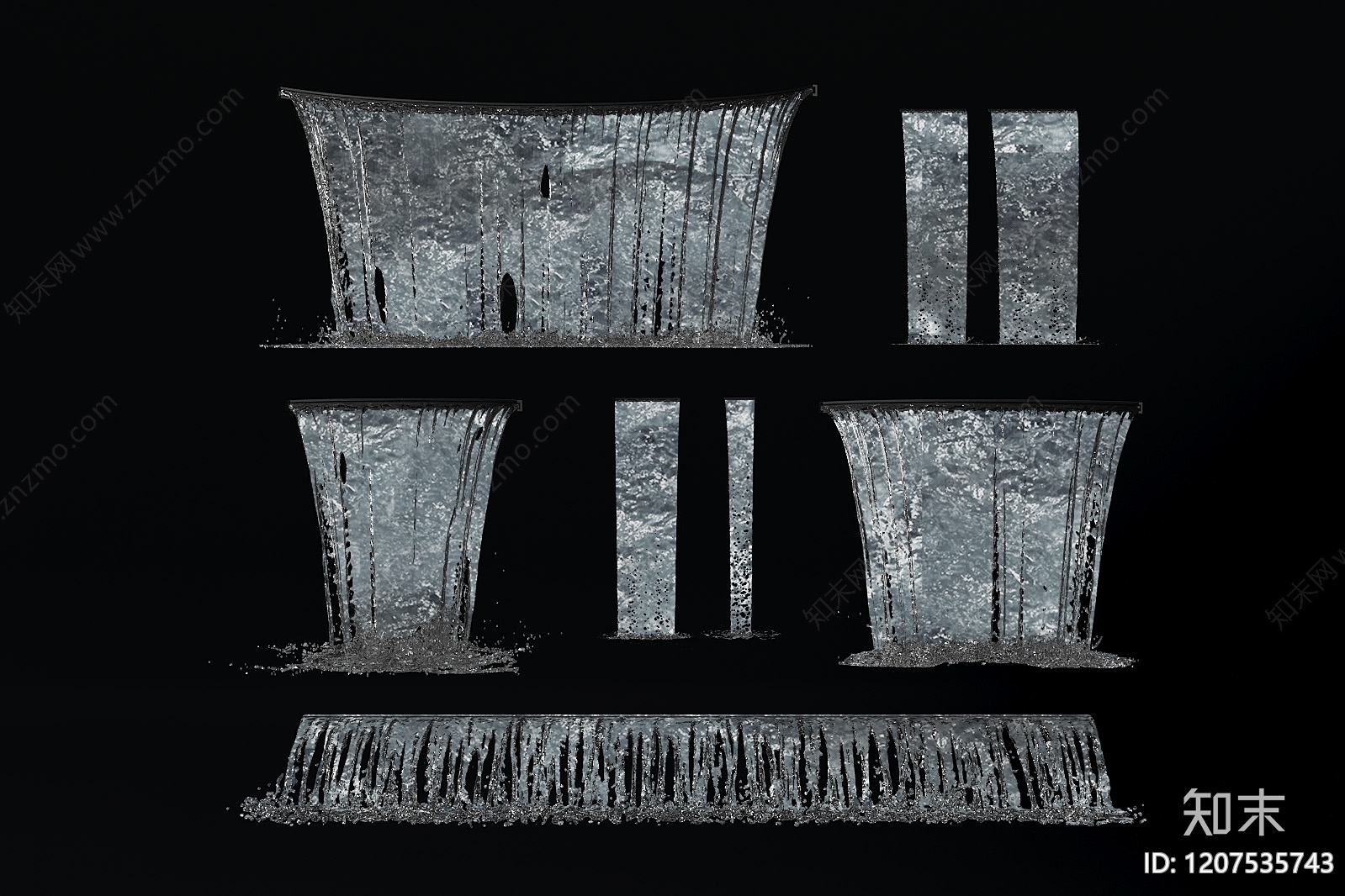 现代喷泉3D模型下载【ID:1207535743】