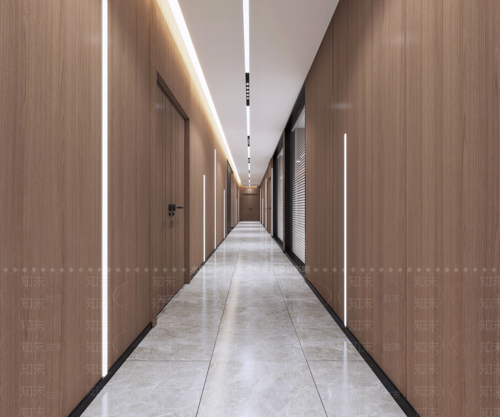 现代办公室过道3D模型下载【ID:1207535733】