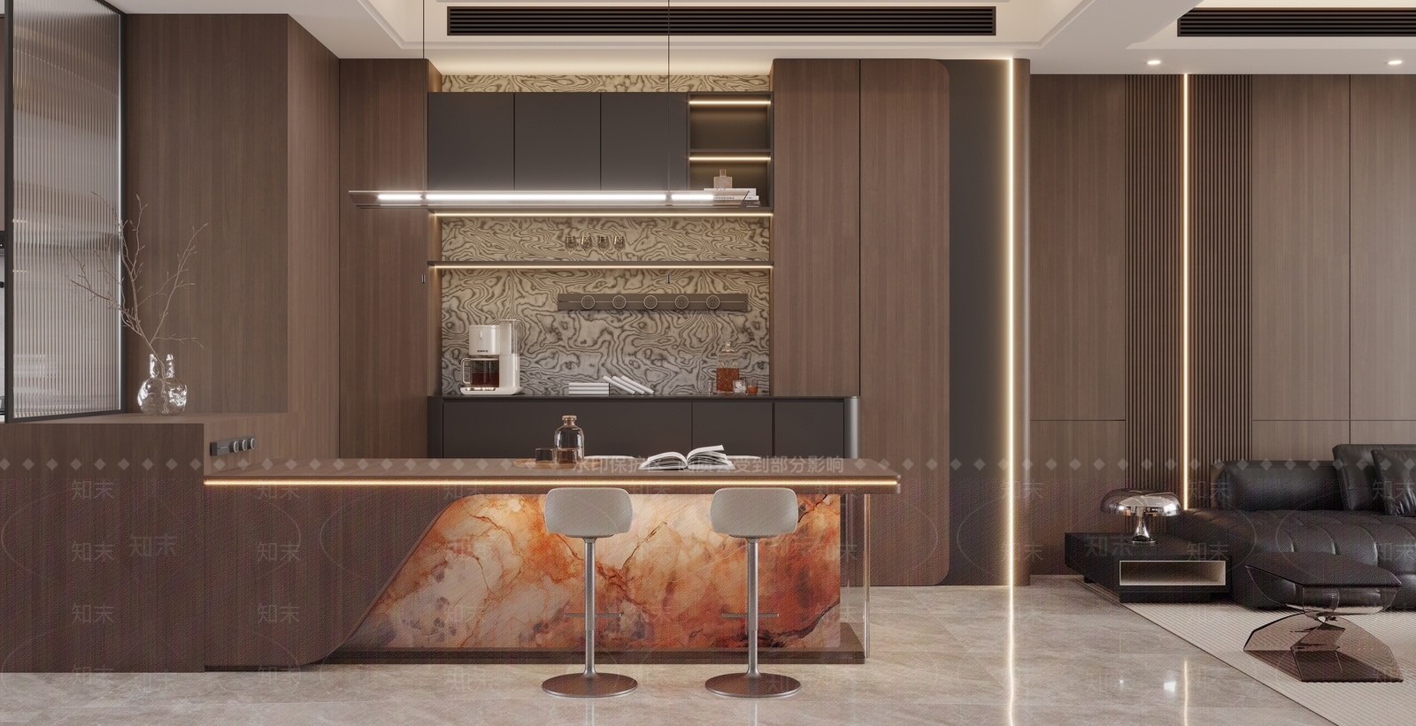 复合式吧台吧台3D模型下载【ID:1227308360】