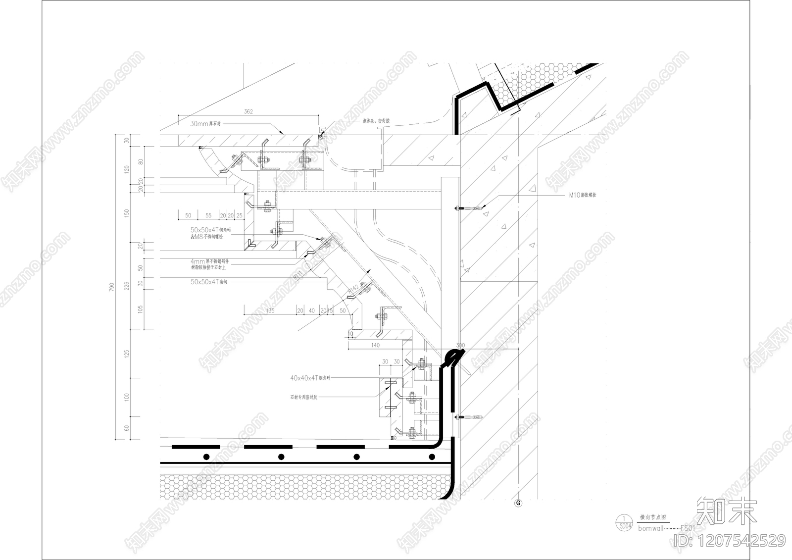 法式建筑综合节点cad施工图下载【ID:1207542529】