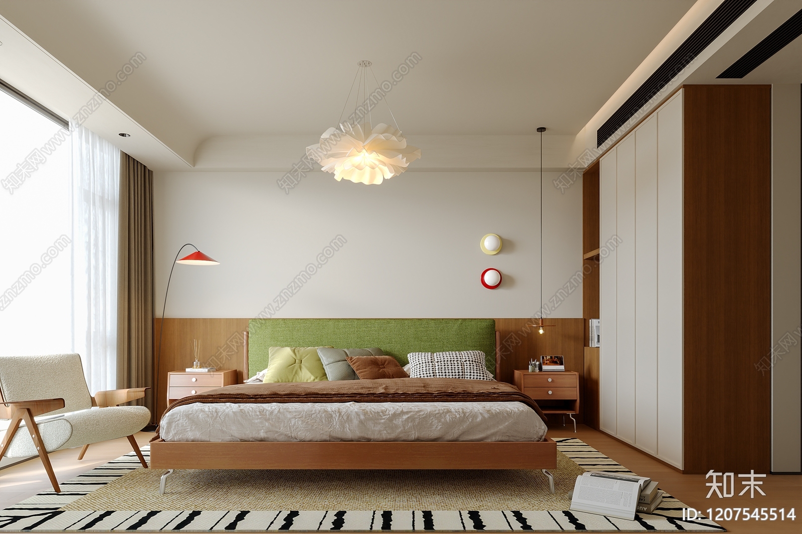 现代家居卧室SU模型下载【ID:1207545514】