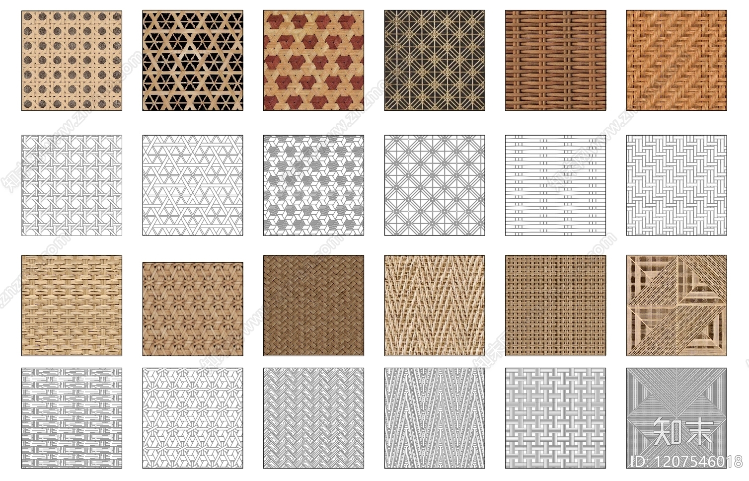 中式中古填充图案施工图下载【ID:1207546018】