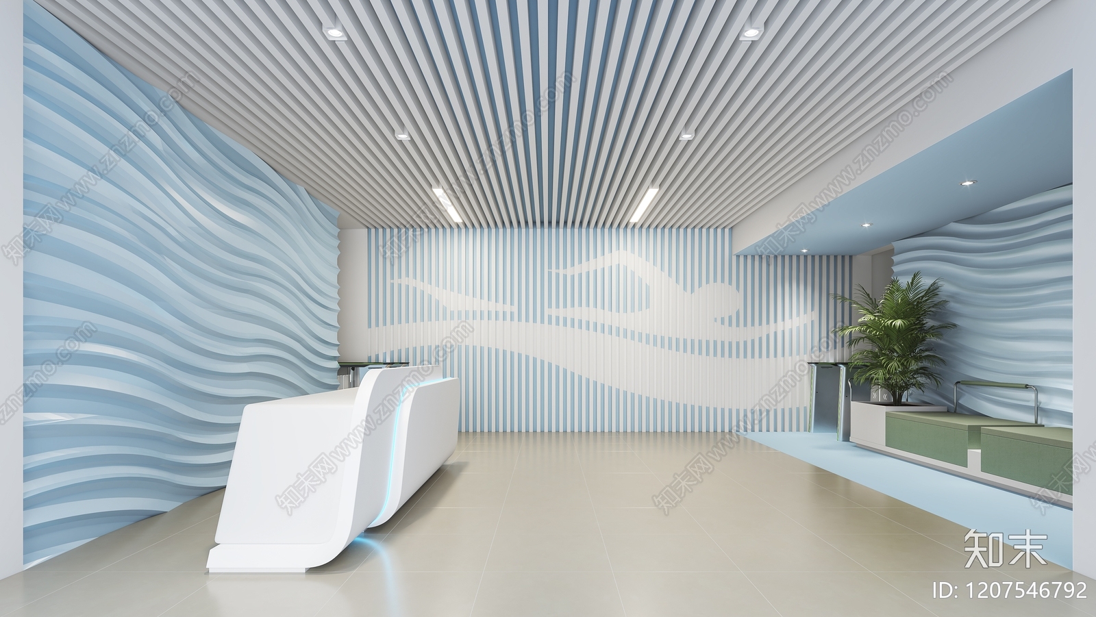 现代游泳馆3D模型下载【ID:1207546792】