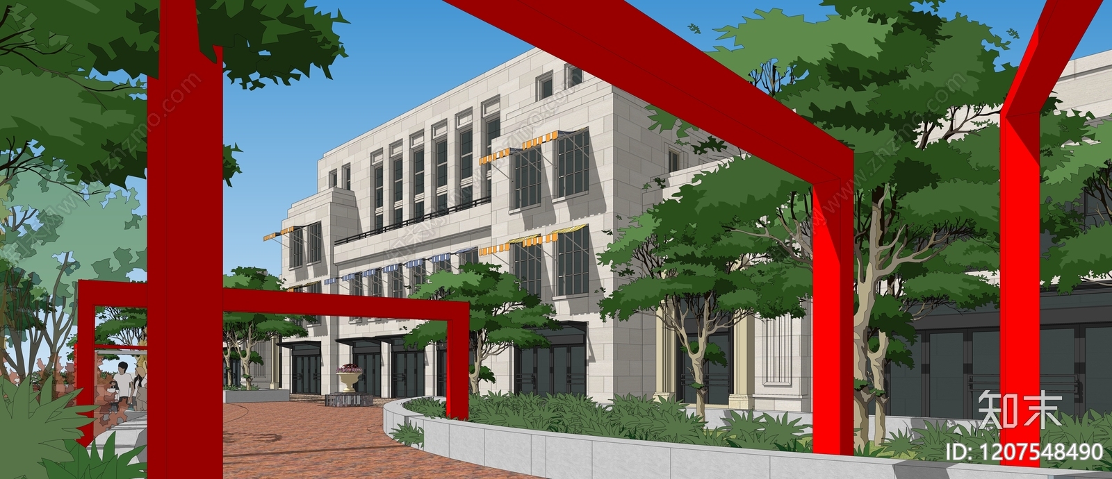 简欧轻奢其他公共建筑SU模型下载【ID:1207548490】