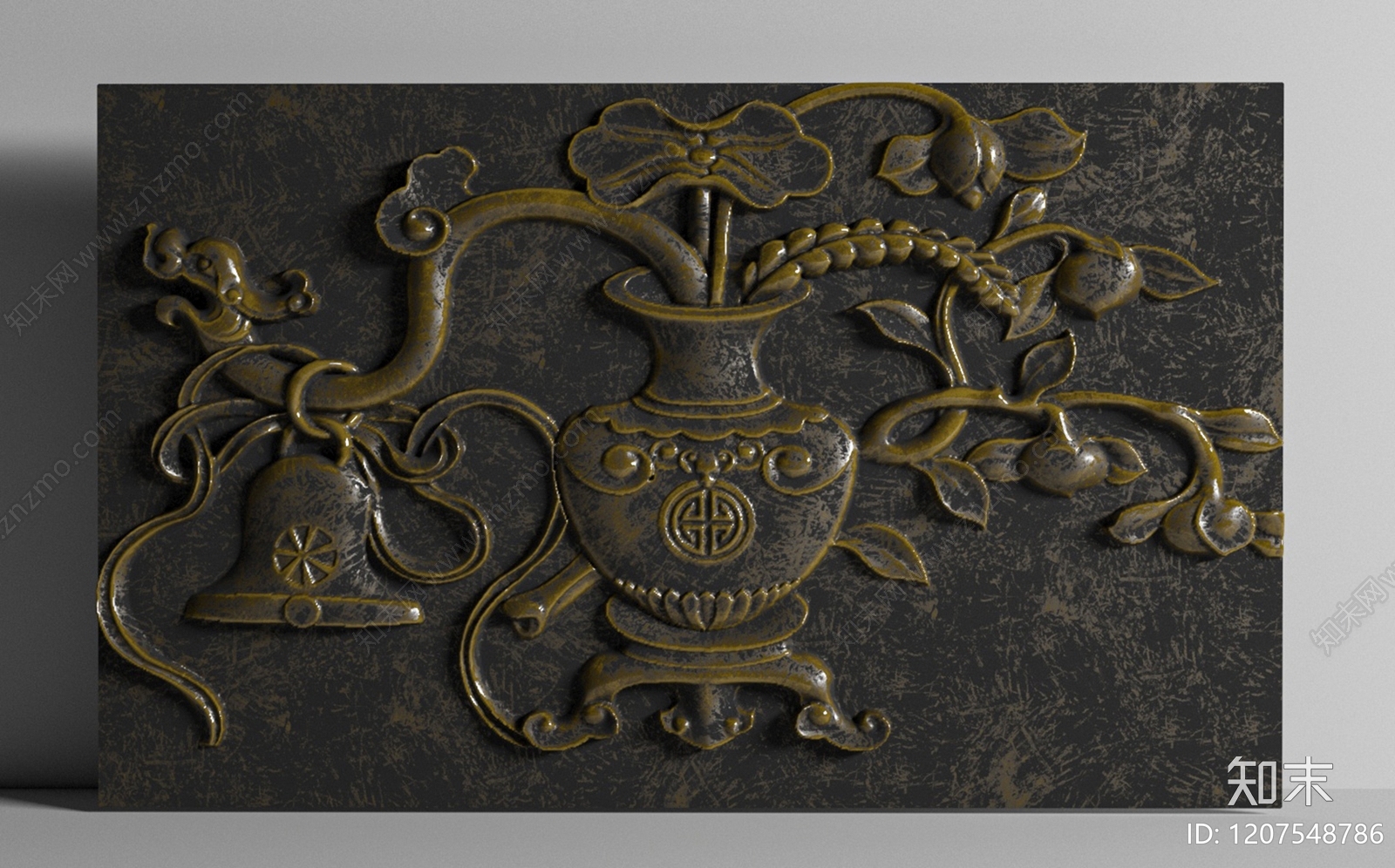 中式雕塑摆件3D模型下载【ID:1207548786】