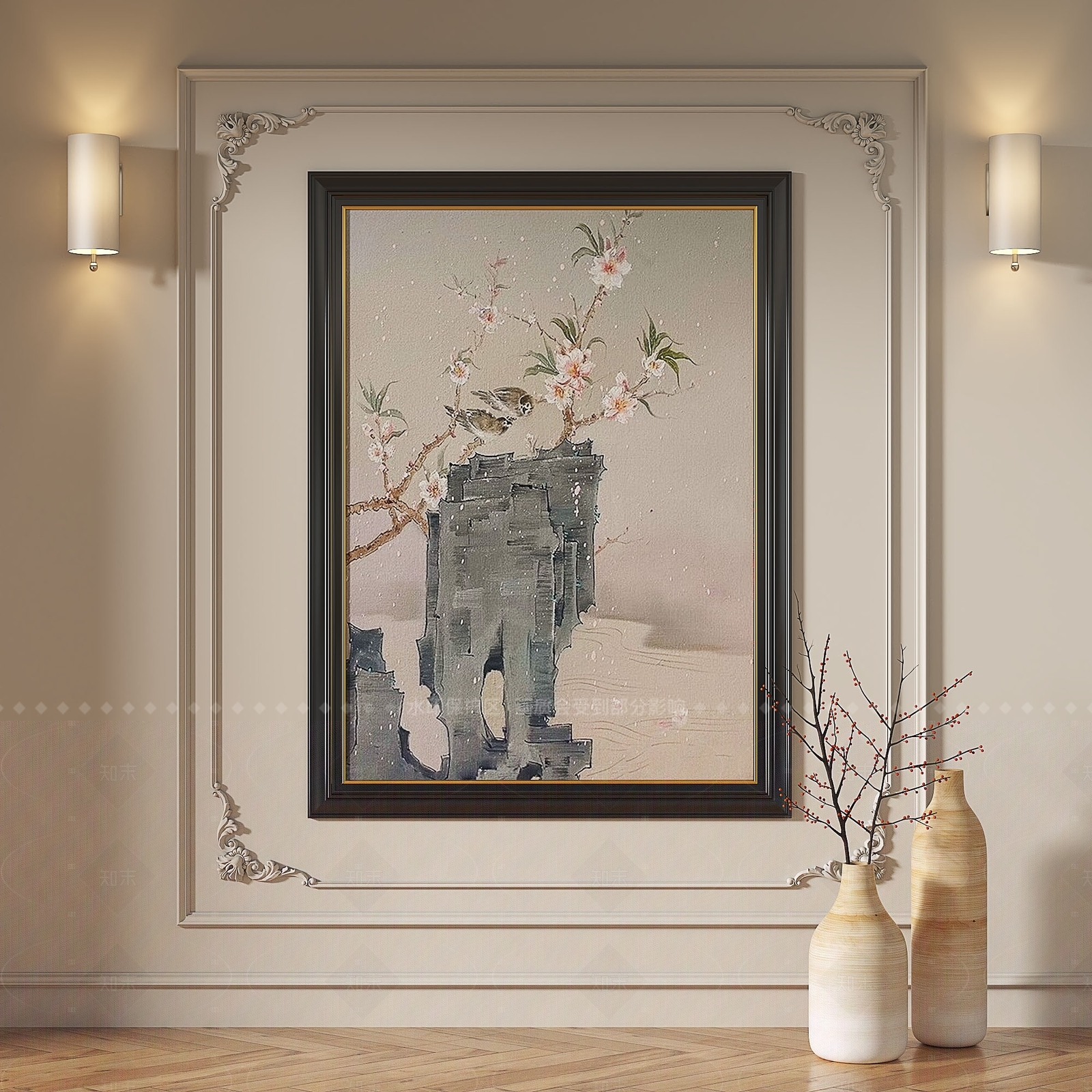 法式中古挂画3D模型下载【ID:1207552369】