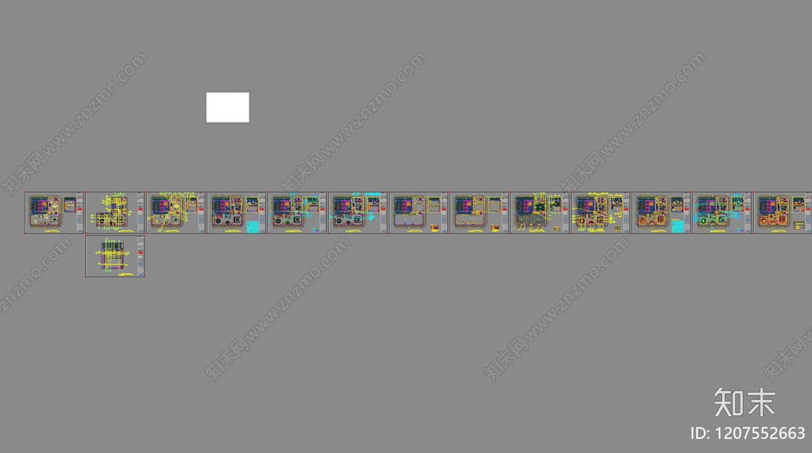 loft公寓cad施工图下载【ID:1207552663】