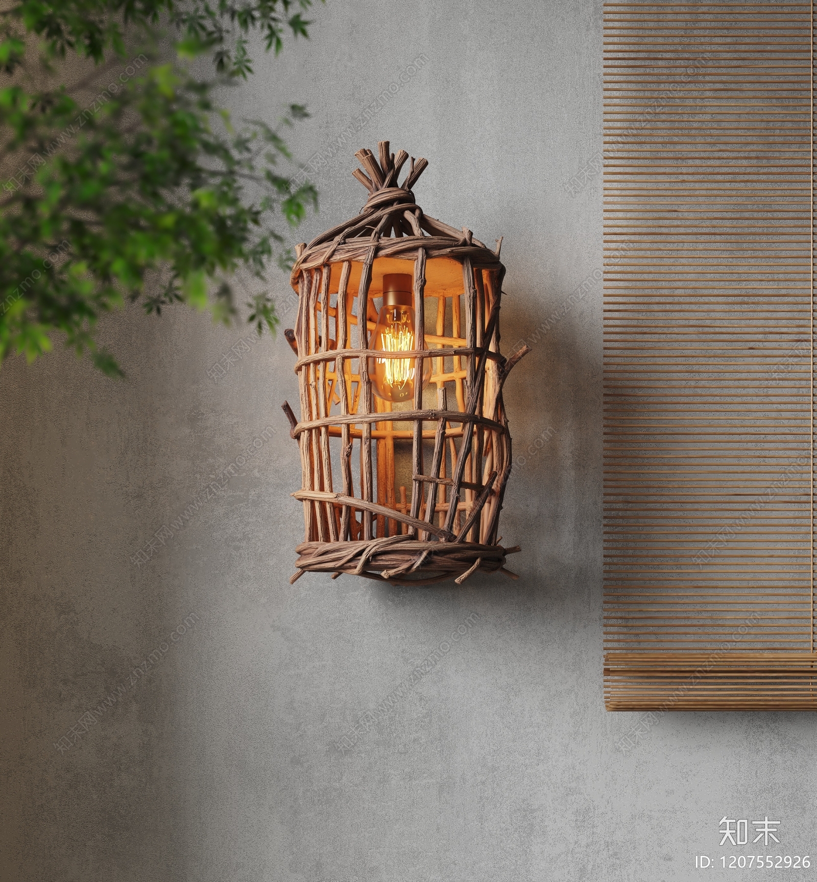 侘寂壁灯SU模型下载【ID:1207552926】