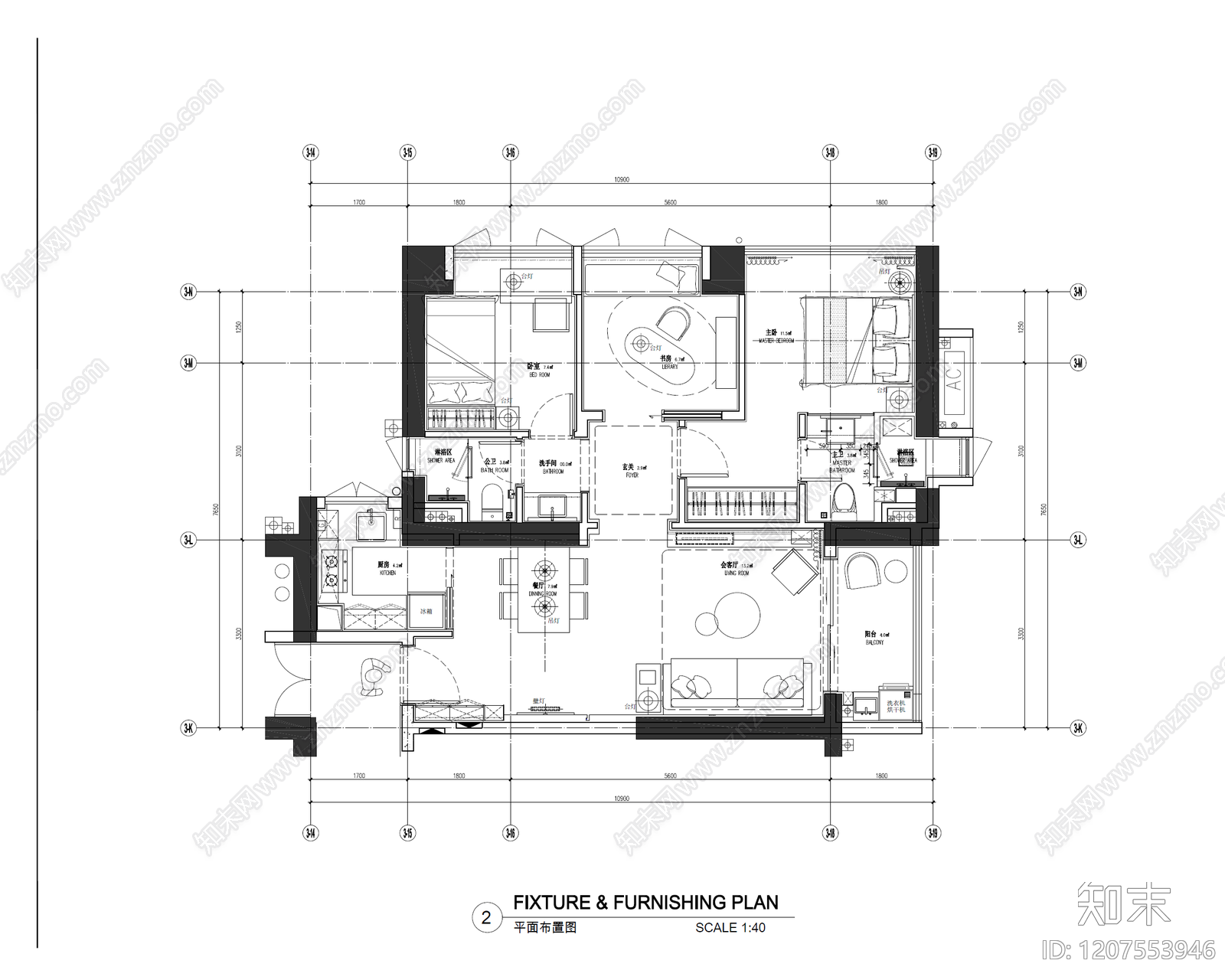 样板间cad施工图下载【ID:1207553946】