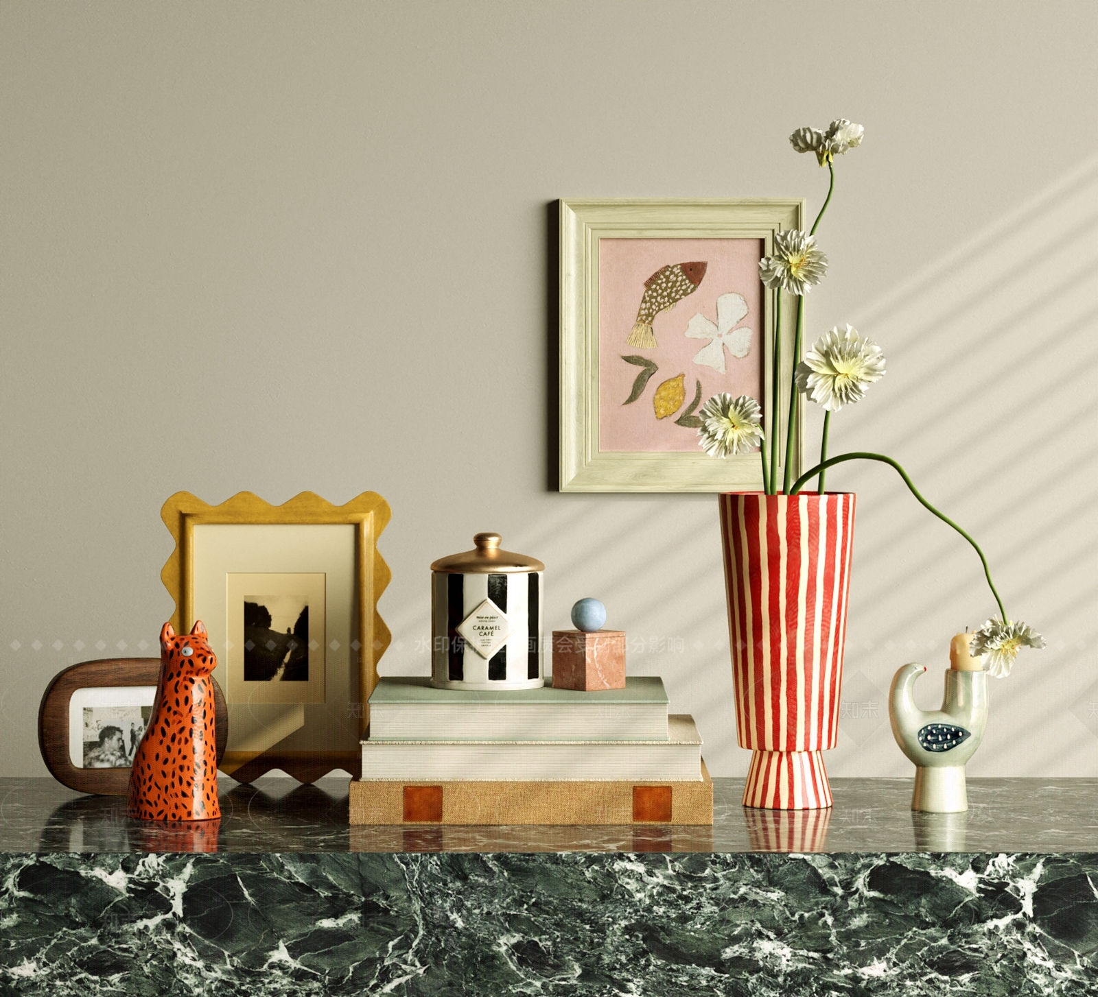 中古法式摆件组合3D模型下载【ID:1207560888】