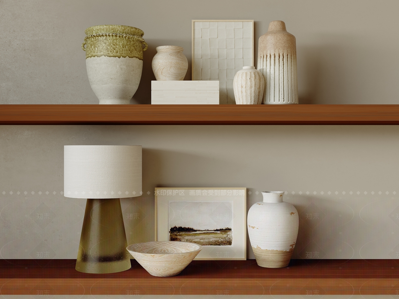 现代简约摆件组合3D模型下载【ID:1207561894】