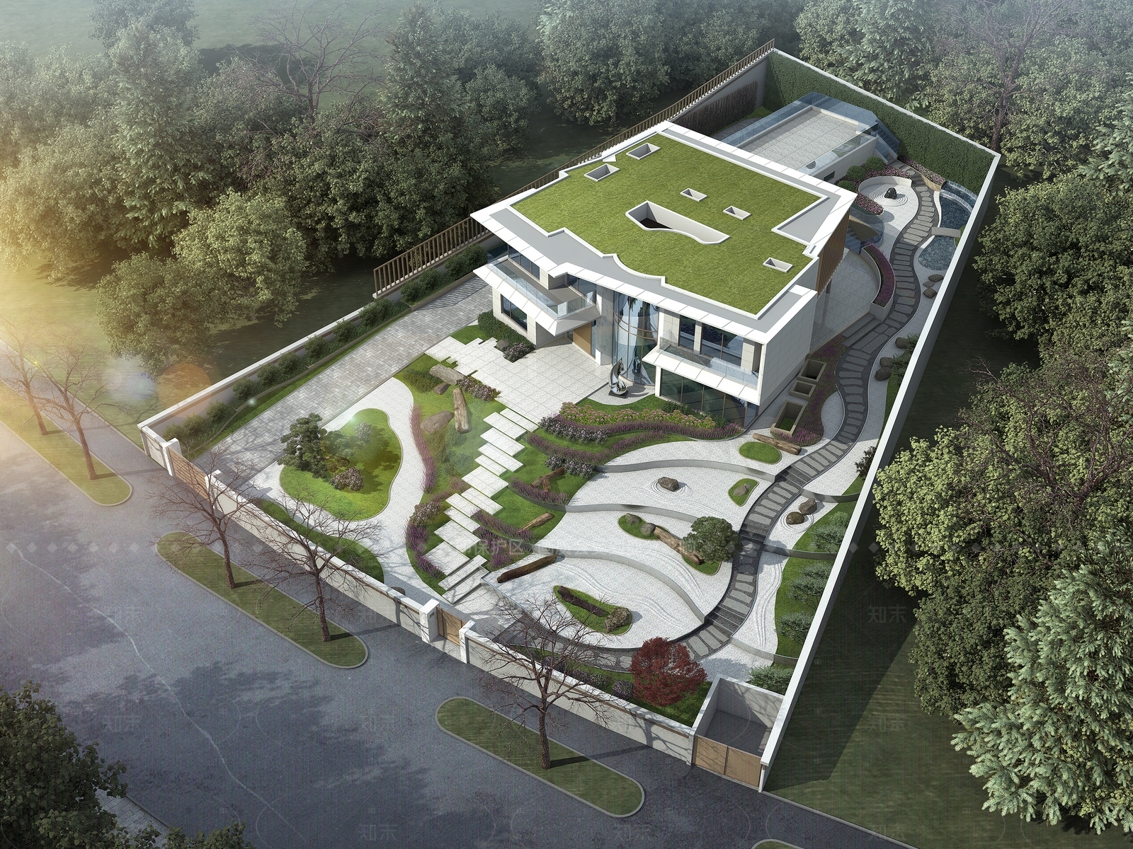 别墅外观3D模型下载【ID:1207563814】