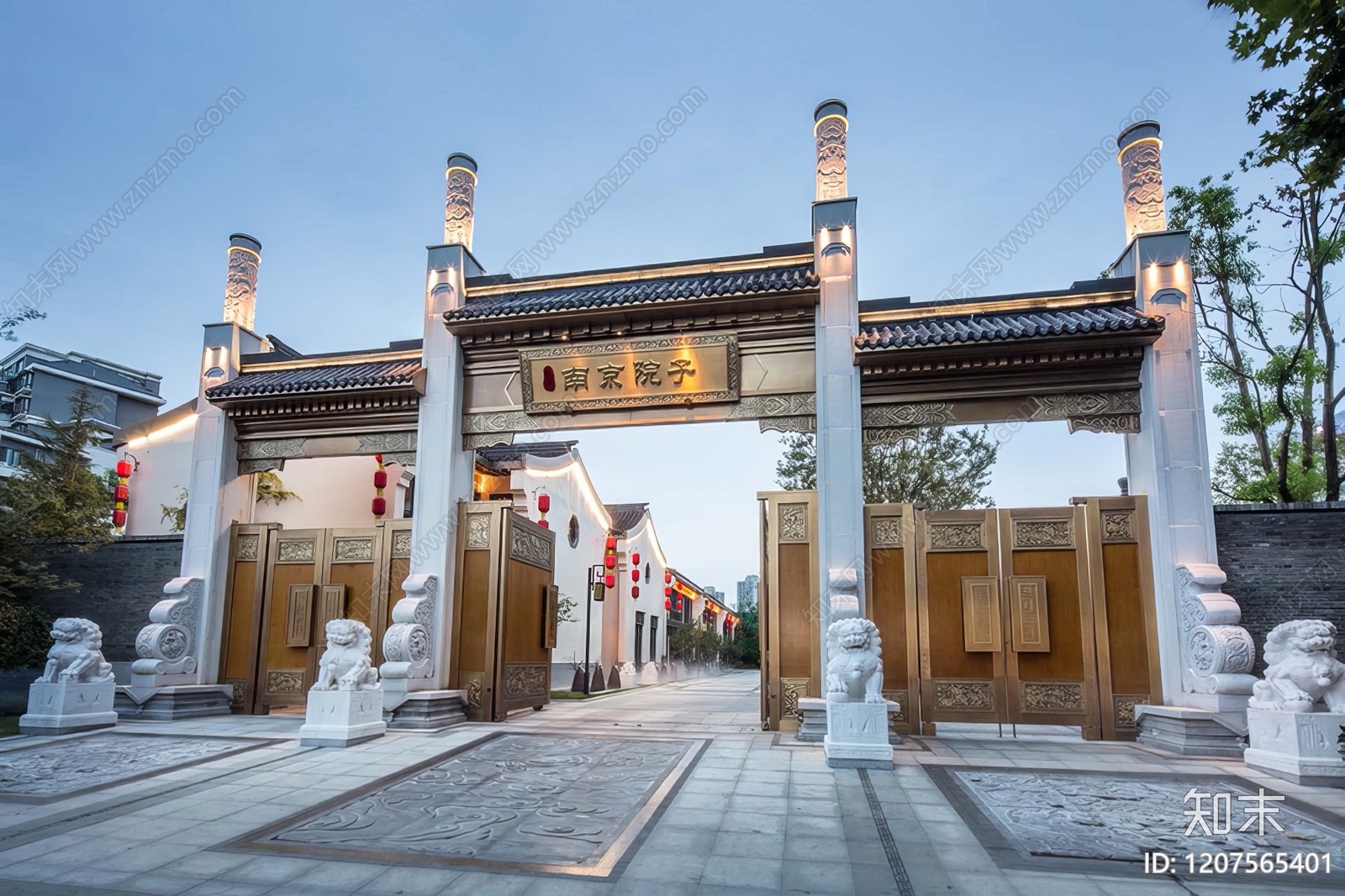 中式门楼施工图下载【ID:1207565401】