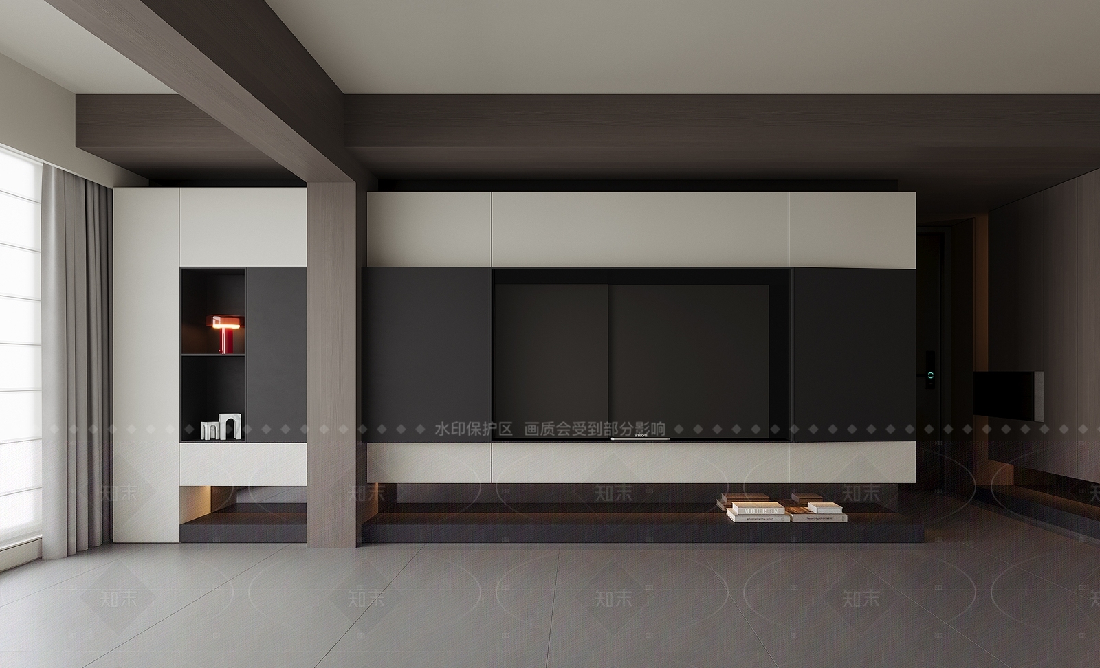 现代电视背景墙3D模型下载【ID:1207566355】