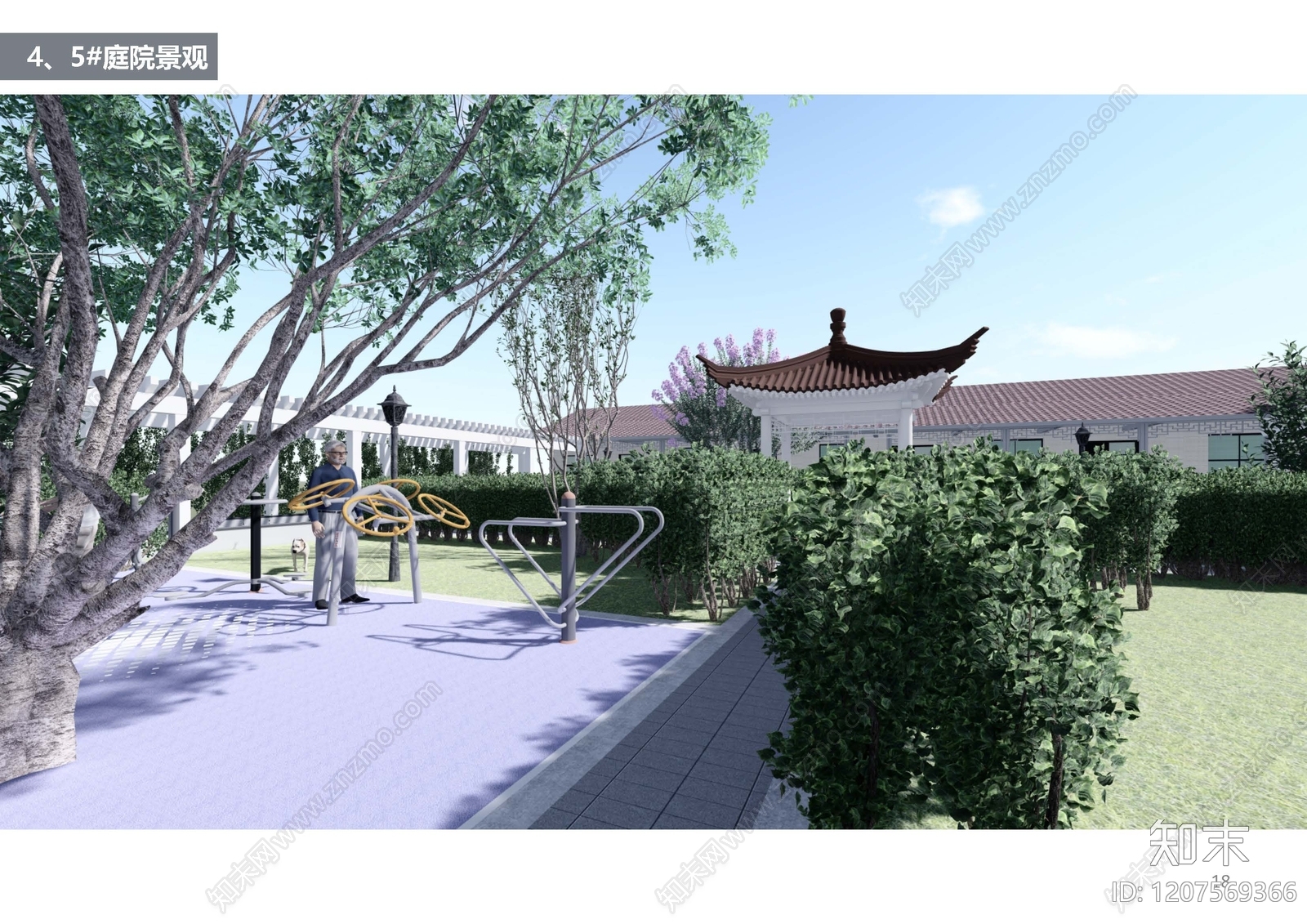 中式屋顶花园下载【ID:1207569366】