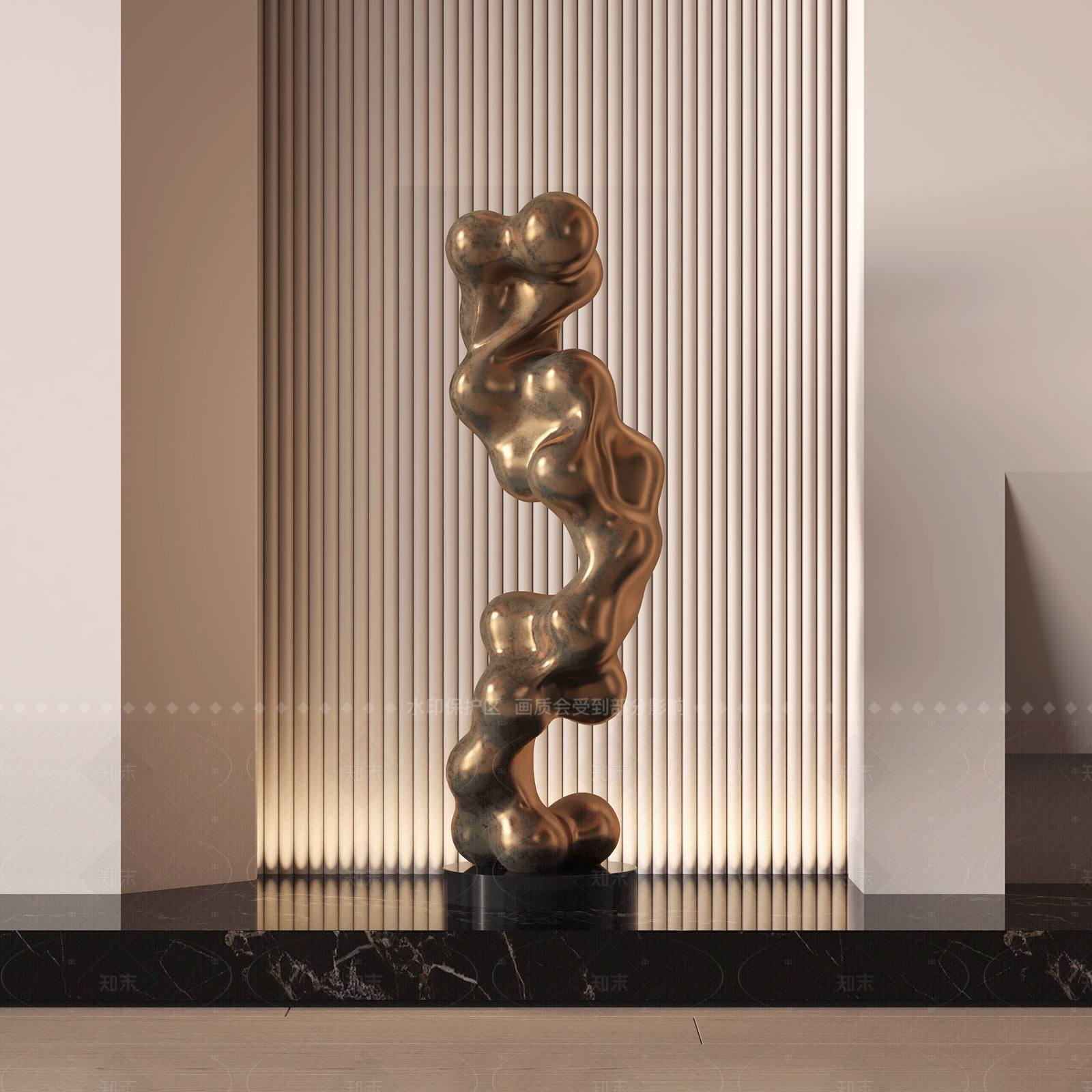 现代轻奢雕塑摆件3D模型下载【ID:1207569490】