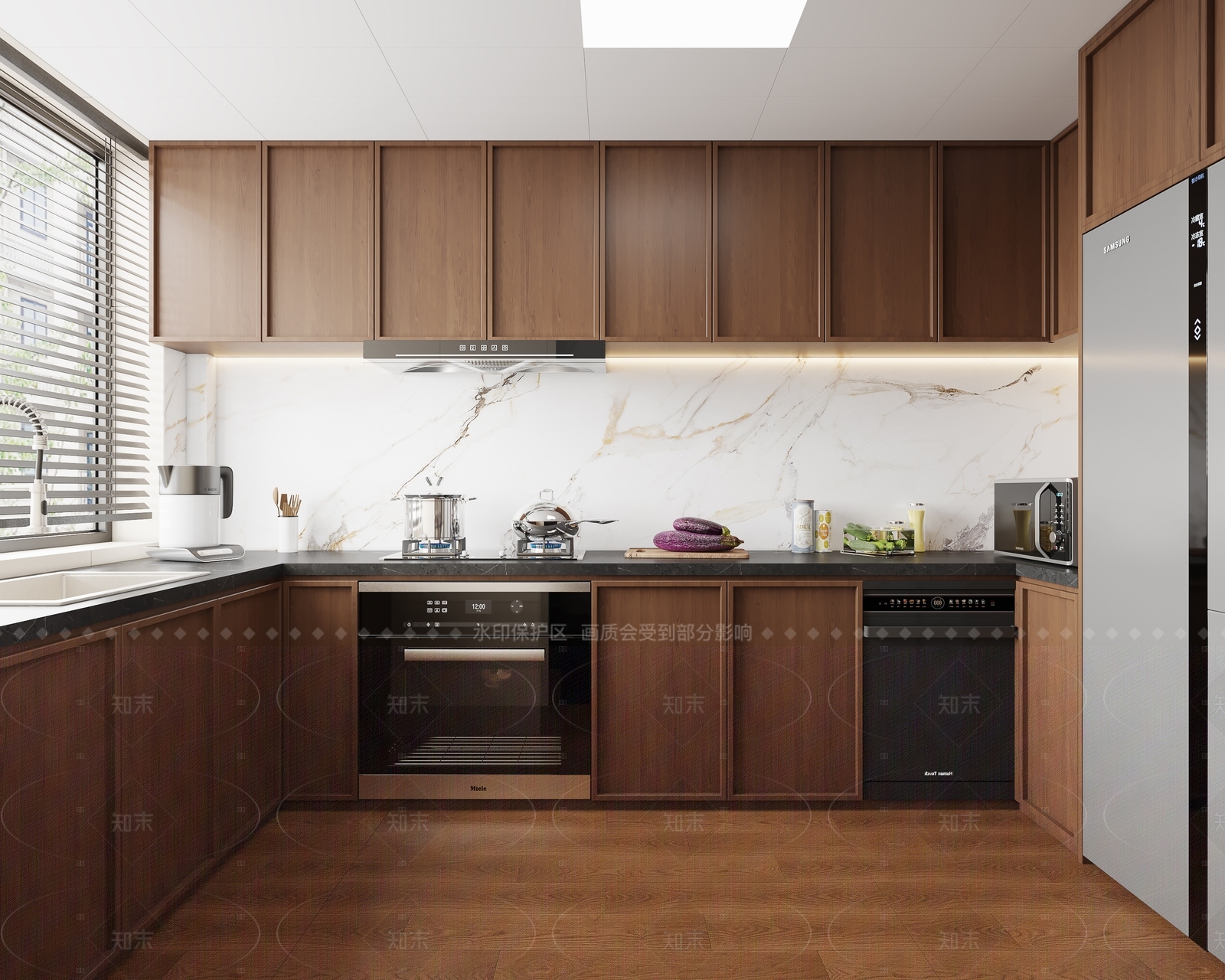 中古开放式厨房3D模型下载【ID:1207569775】