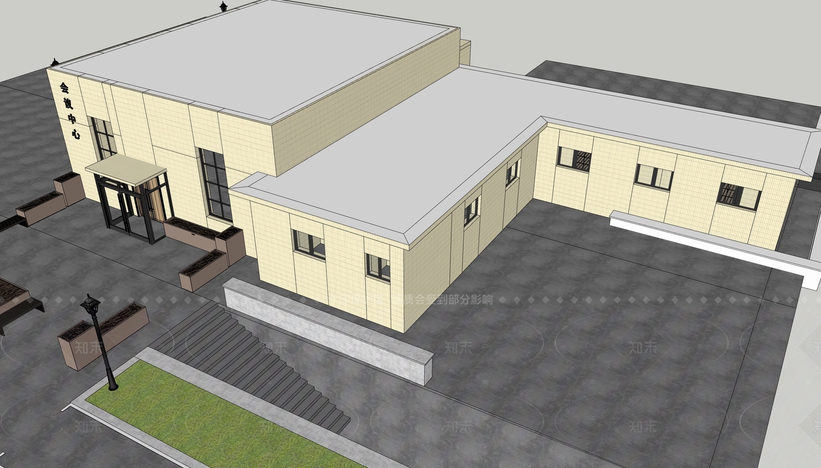 现代小公建SU模型下载【ID:1207570377】