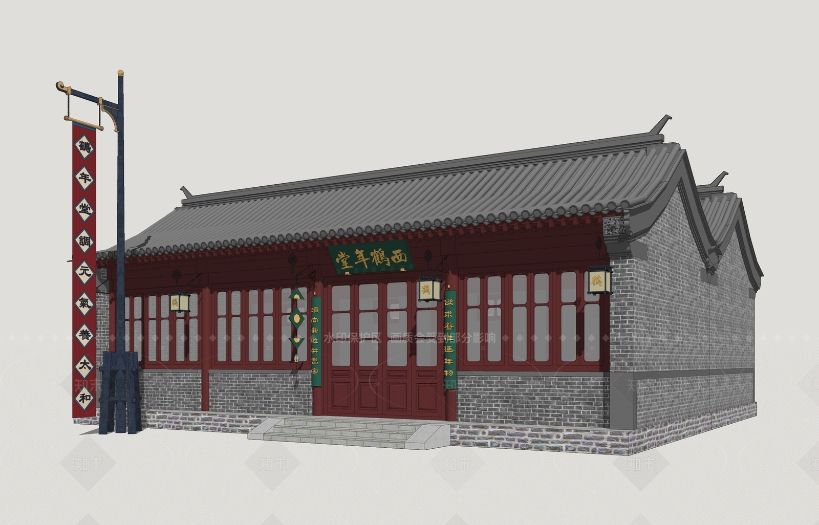 新中式中式其他商业建筑SU模型下载【ID:1207572560】