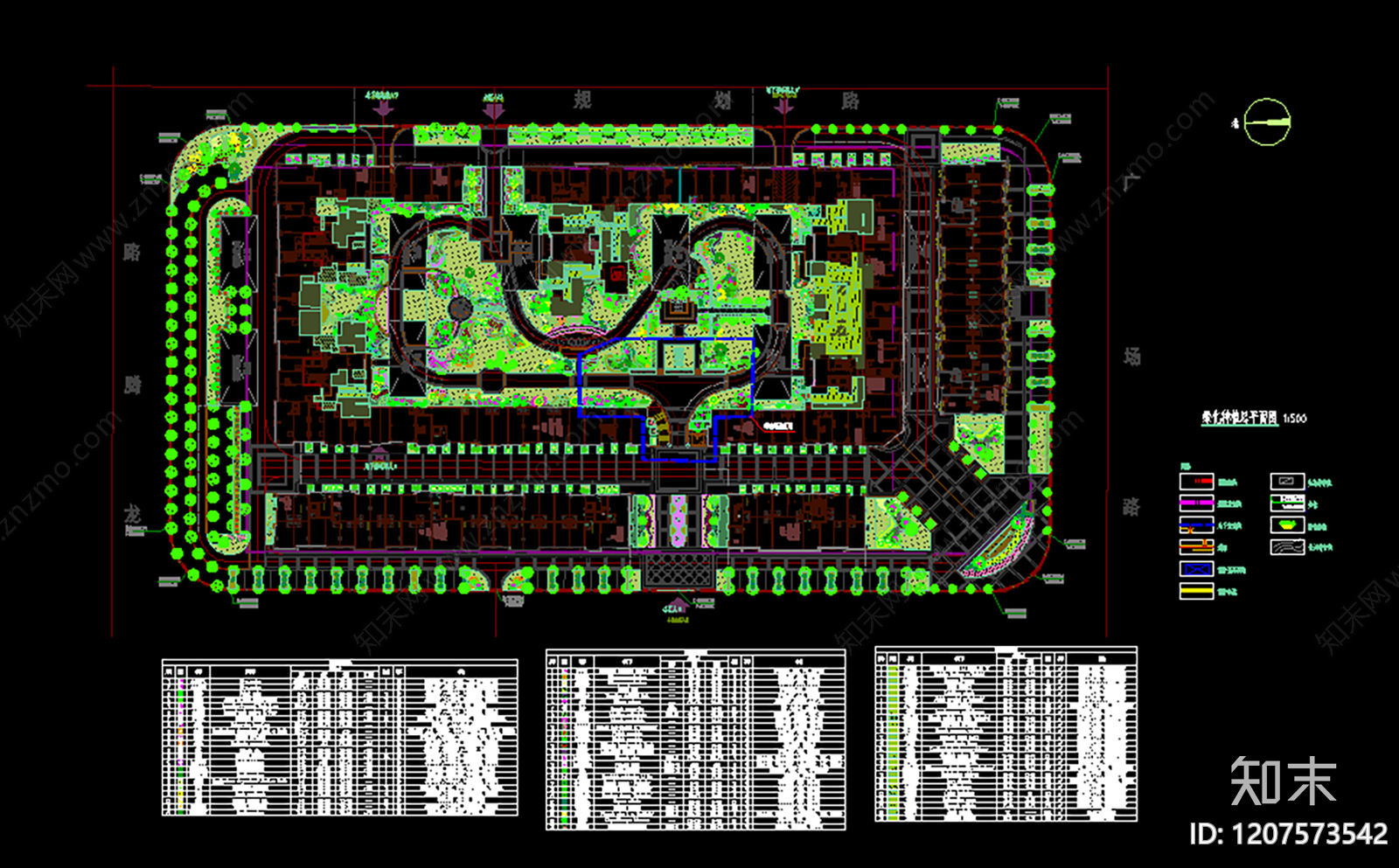 现代中式综合植物图库施工图下载【ID:1207573542】