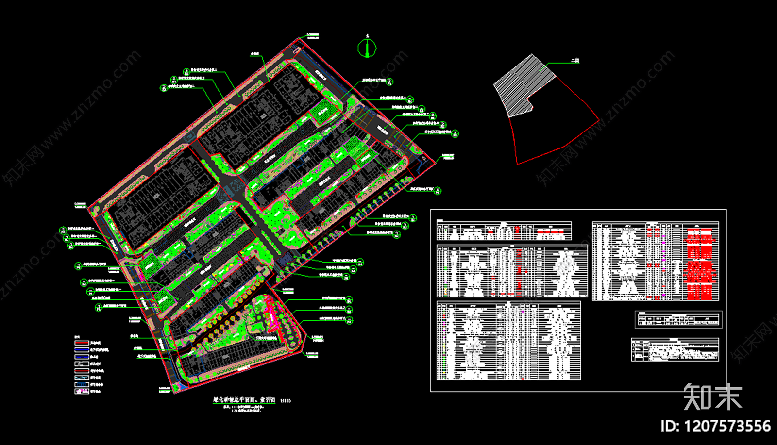 现代中式综合植物图库施工图下载【ID:1207573556】
