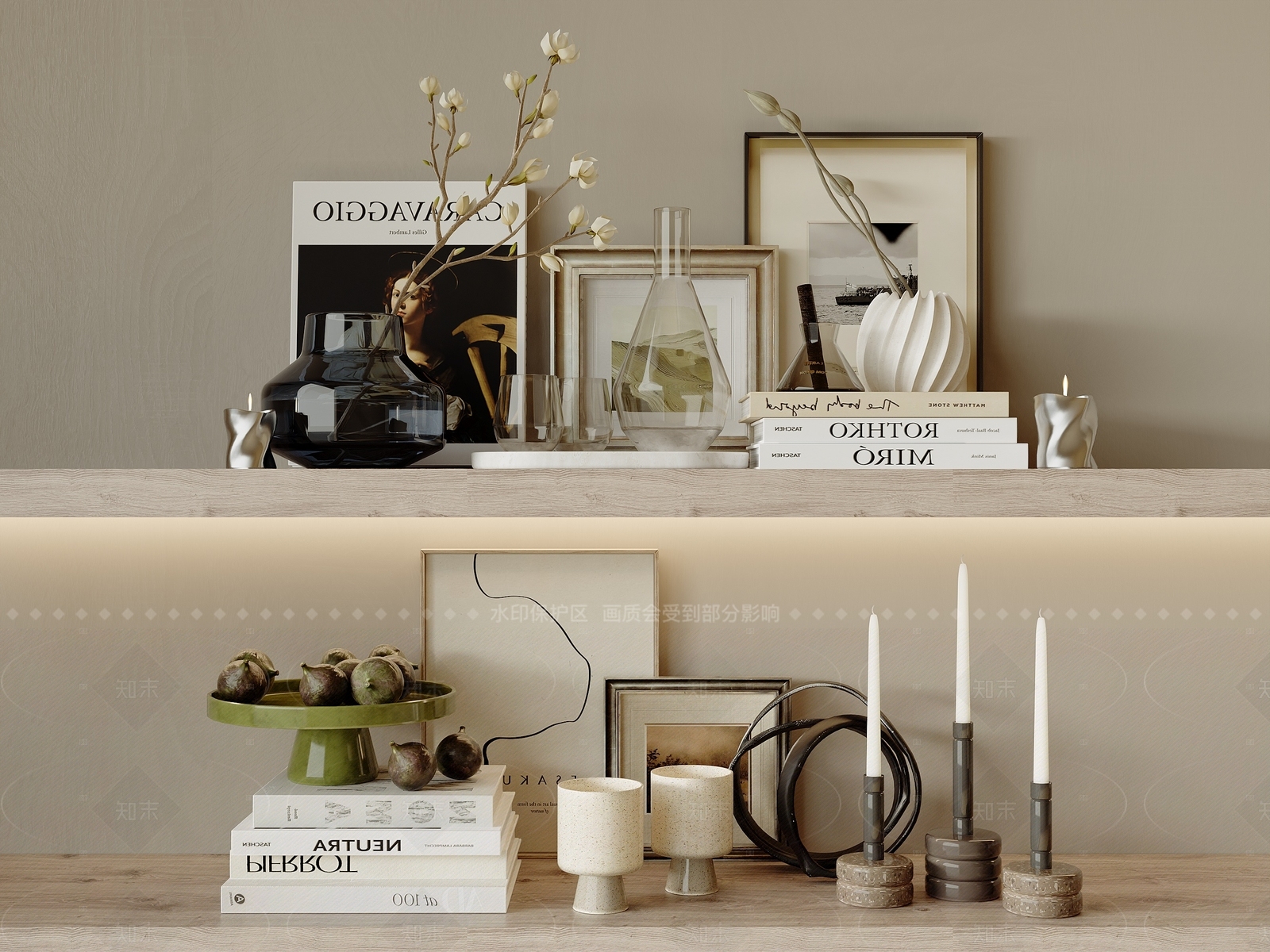 现代意式摆件组合3D模型下载【ID:1207574900】