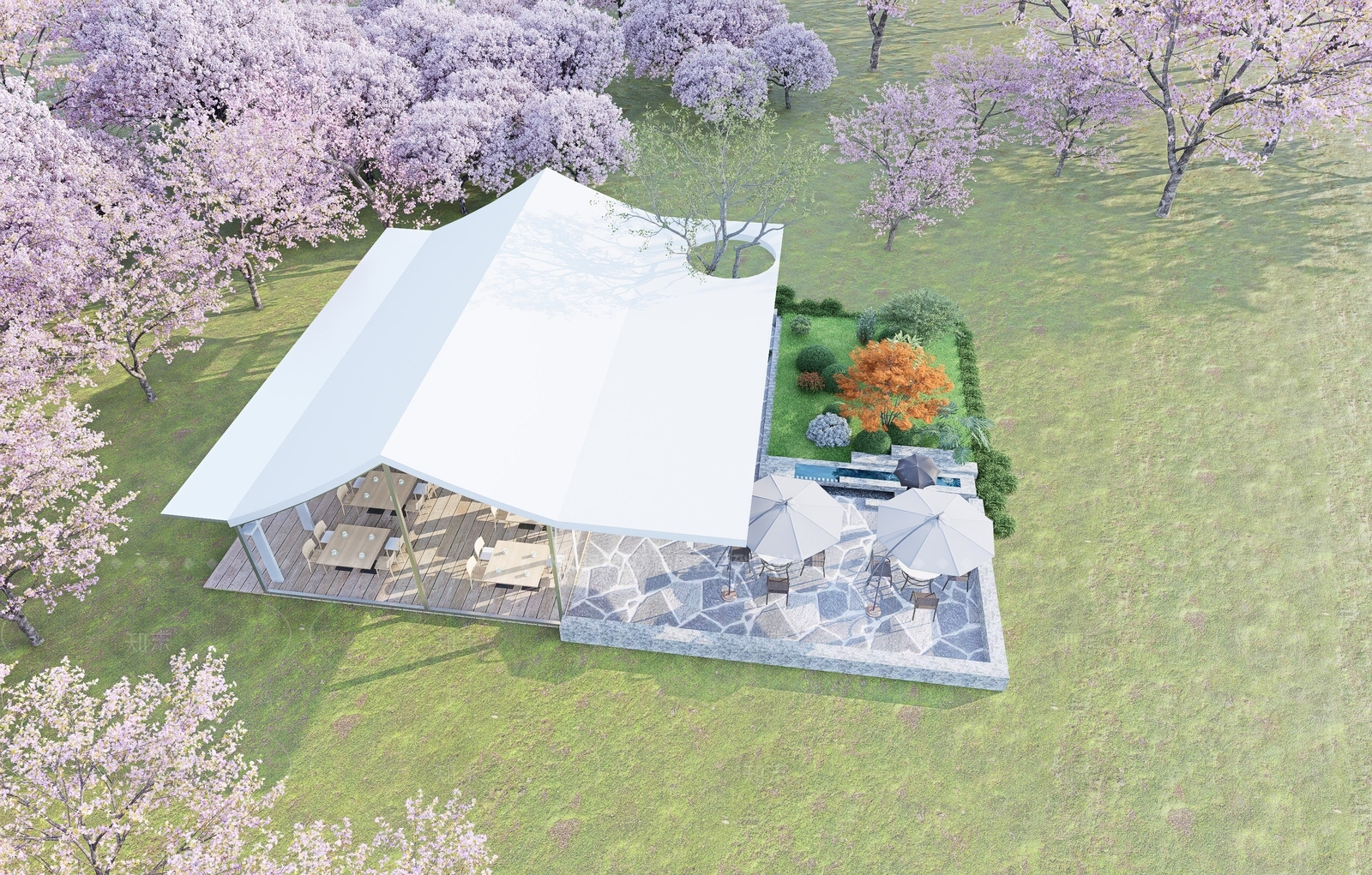 现代轻奢风格建筑SU模型下载【ID:1207577874】