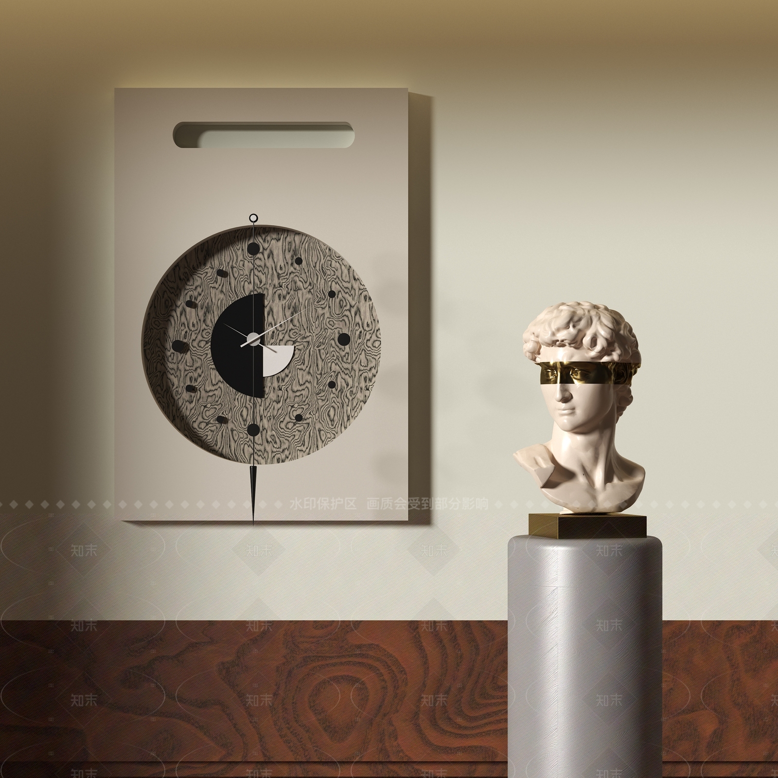 现代雕塑摆件3D模型下载【ID:1207580914】