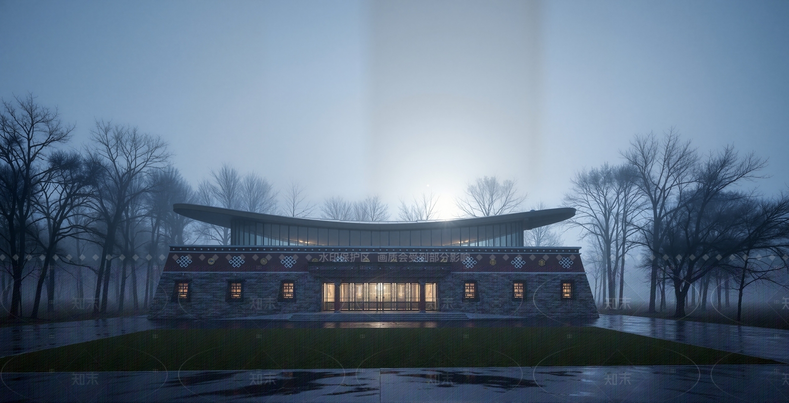 现代新中式活动中心SU模型下载【ID:1207584327】