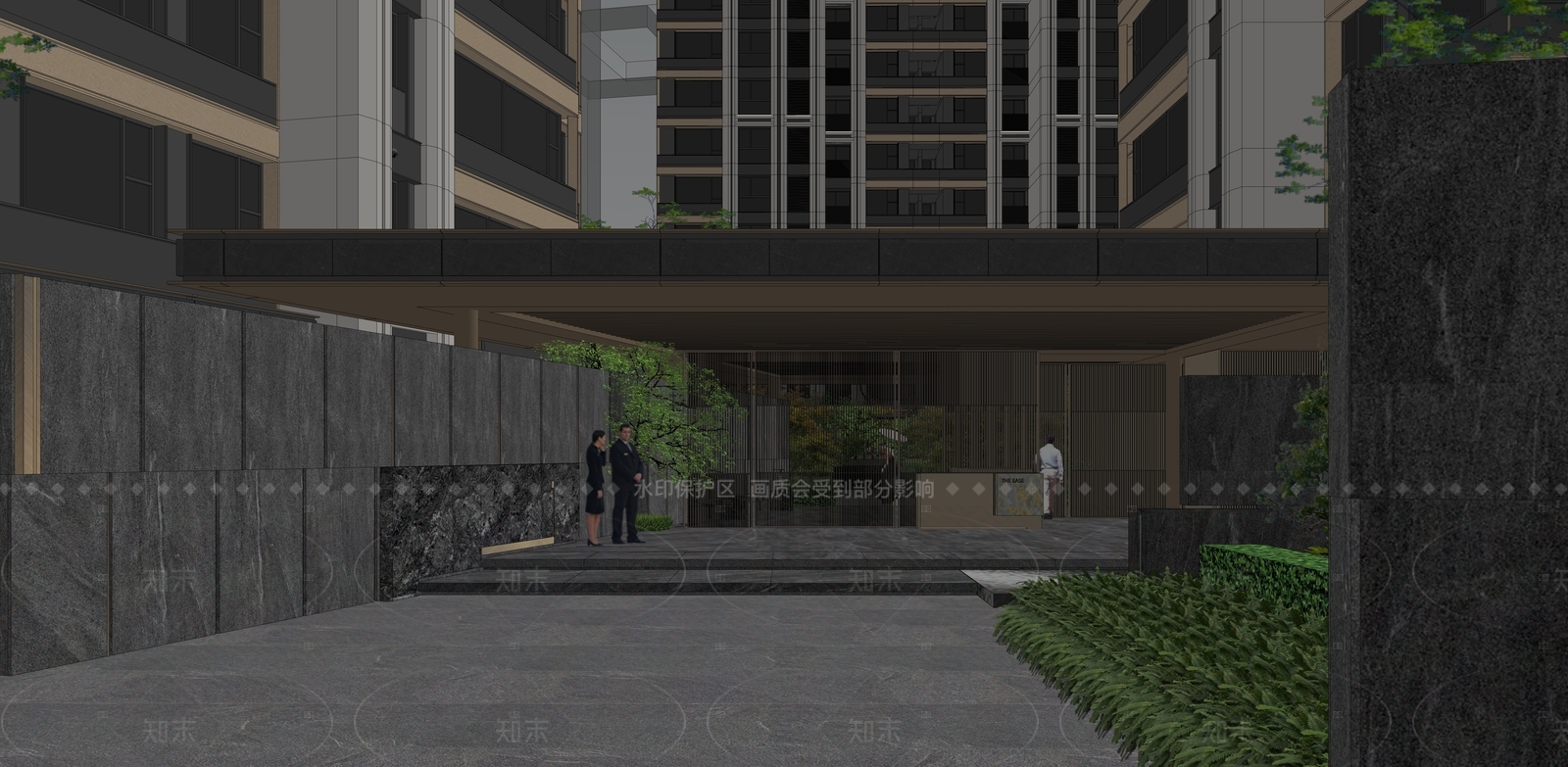 现代入口大门SU模型下载【ID:1207584621】