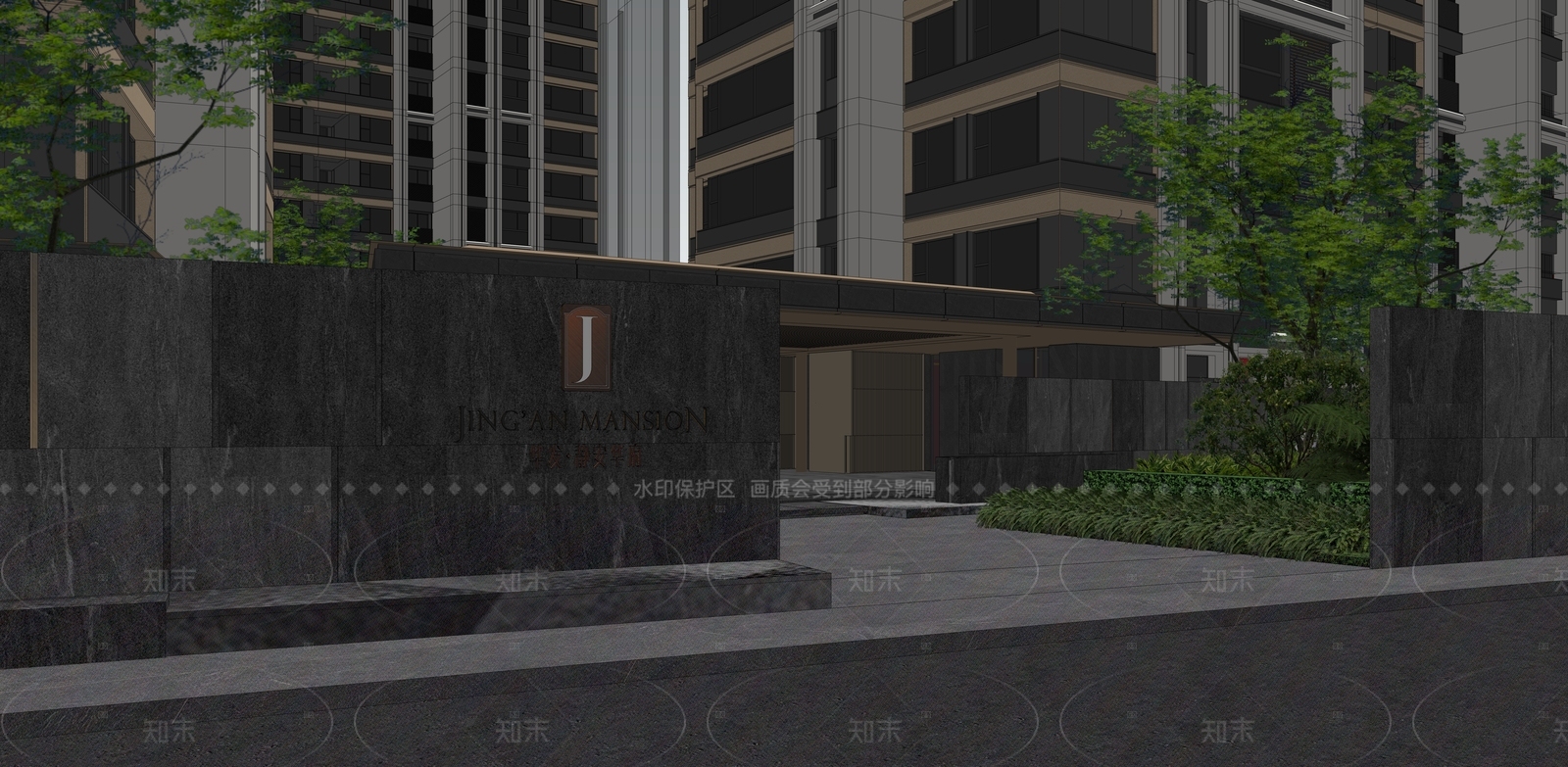 现代入口大门SU模型下载【ID:1207584621】