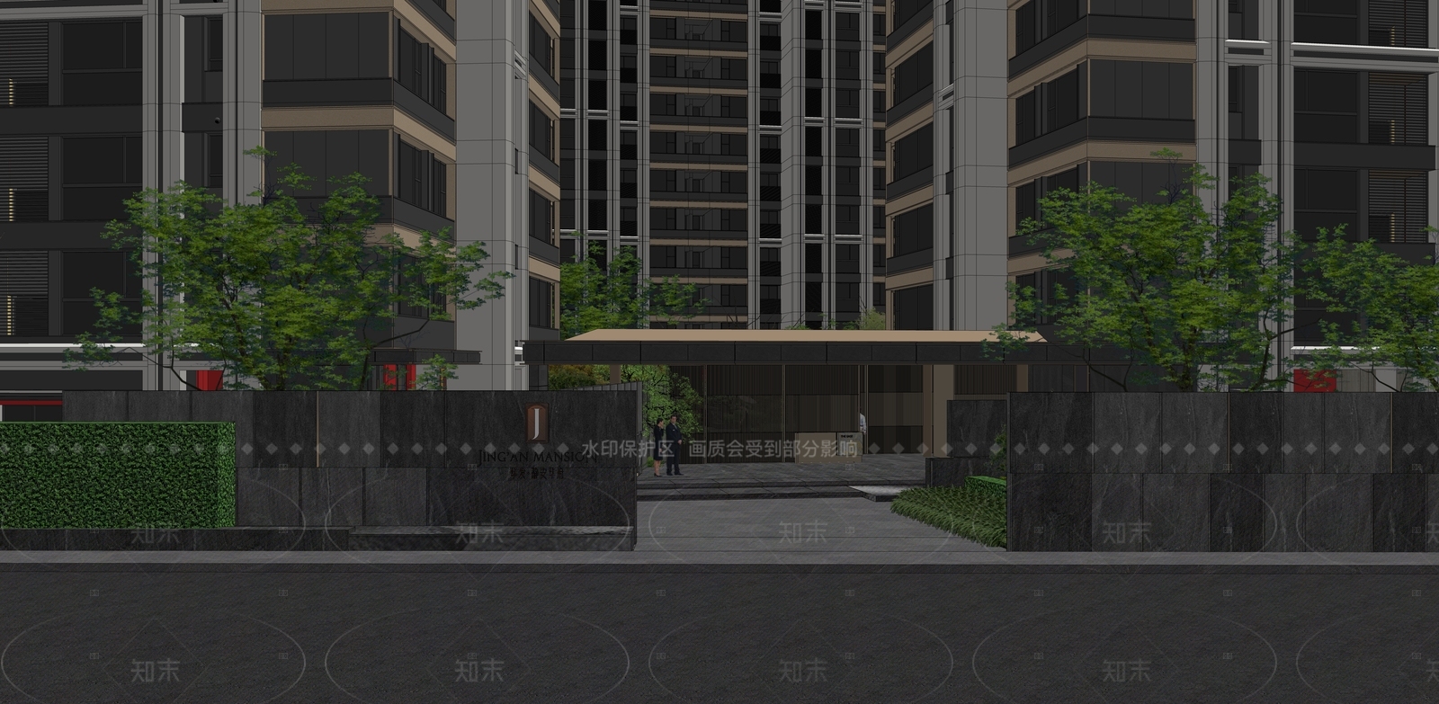 现代入口大门SU模型下载【ID:1207584621】