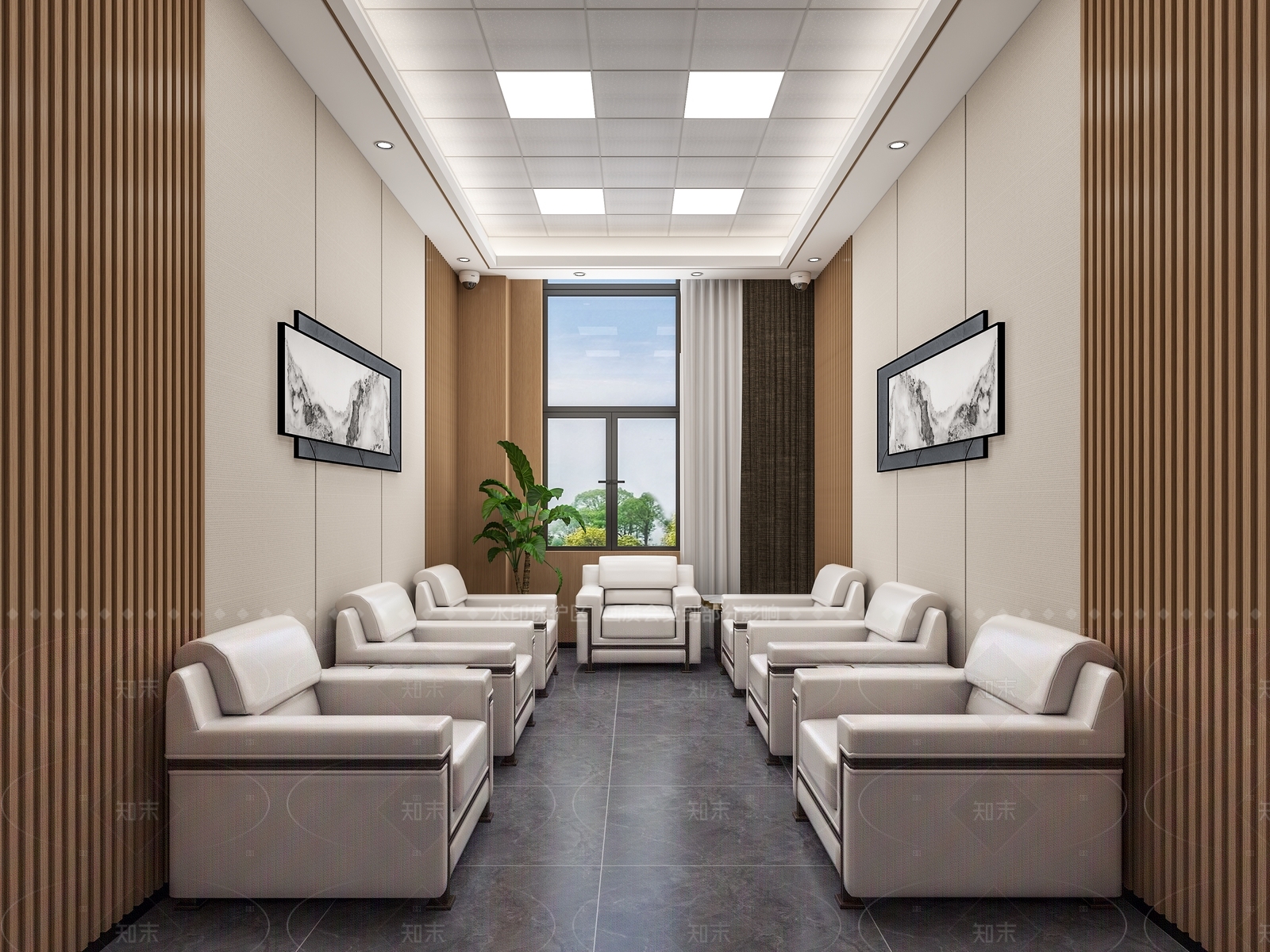 现代接待室3D模型下载【ID:1207584607】