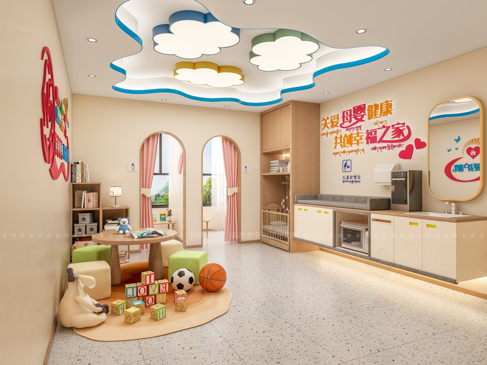 现代母婴室3D模型下载【ID:1207584713】