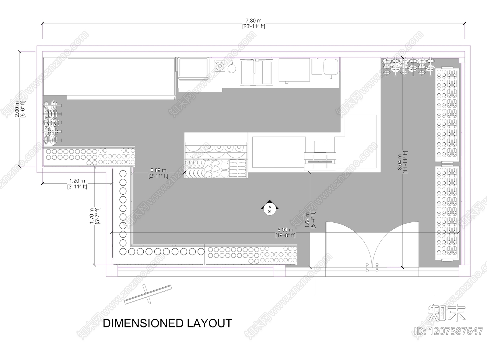 现代超市施工图下载【ID:1207587647】