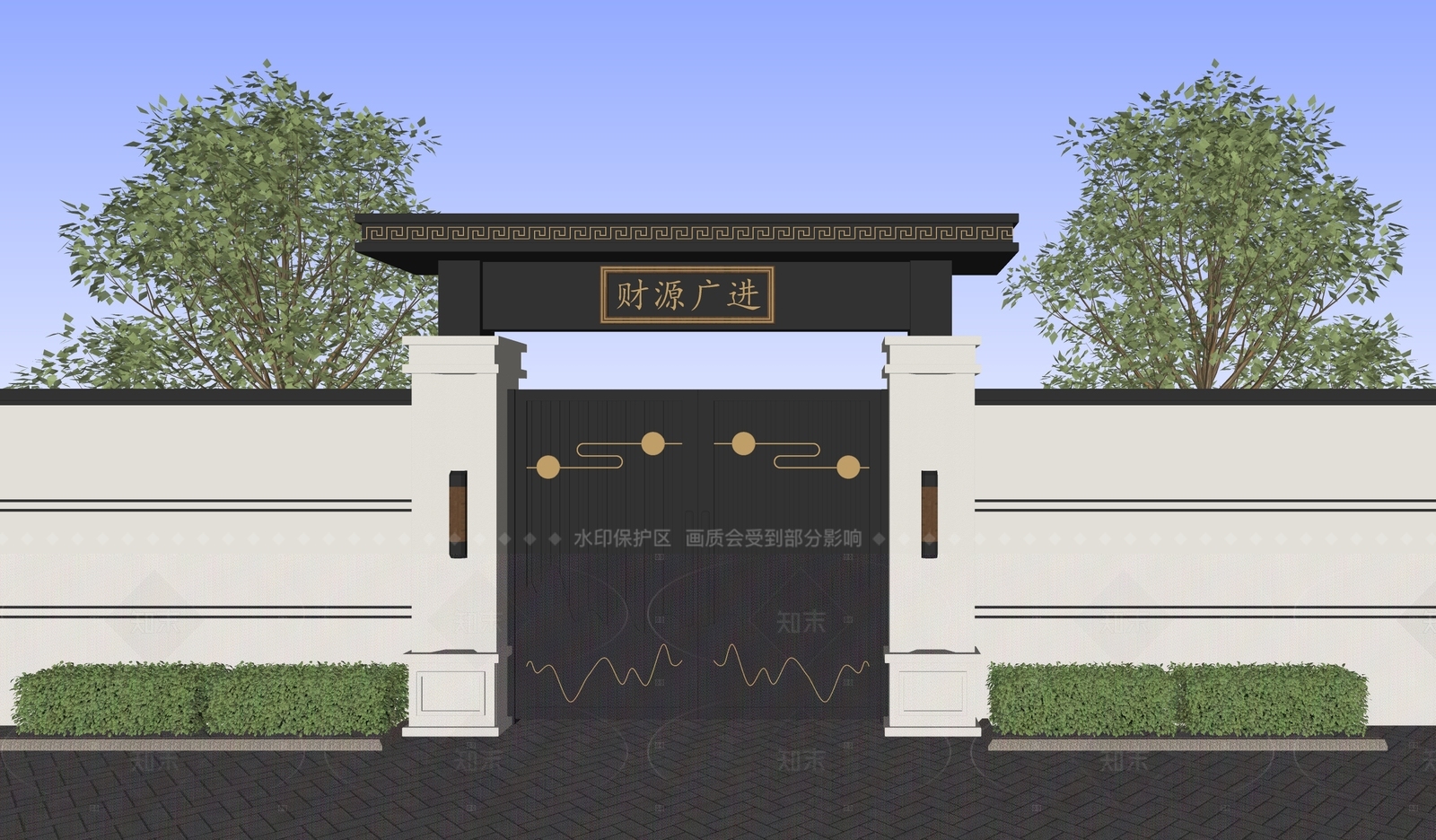 现代大门SU模型下载【ID:1207589782】